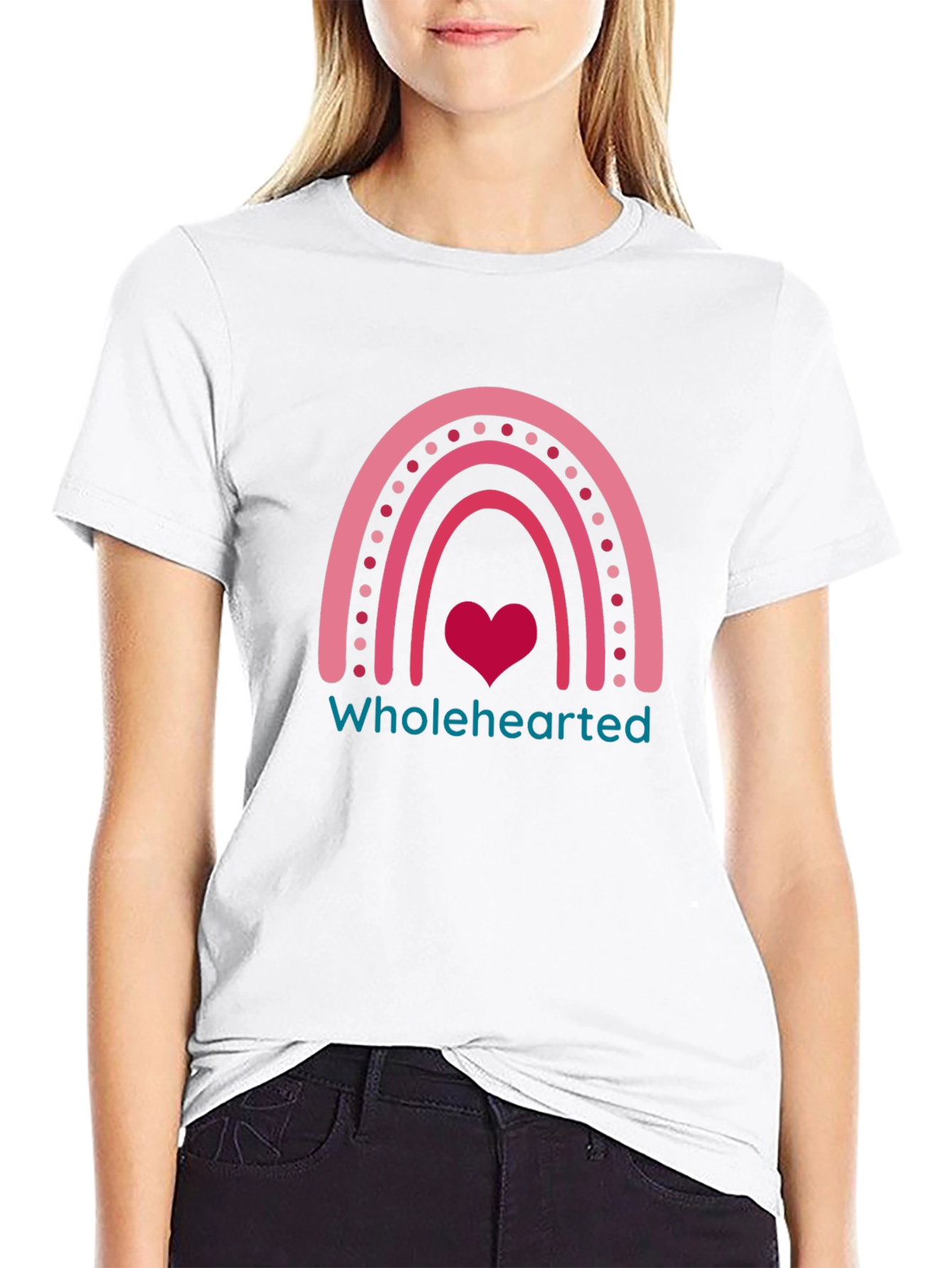 Black Heart Rainbow Tee - Wholehearted Graphic T-Shirt view 9