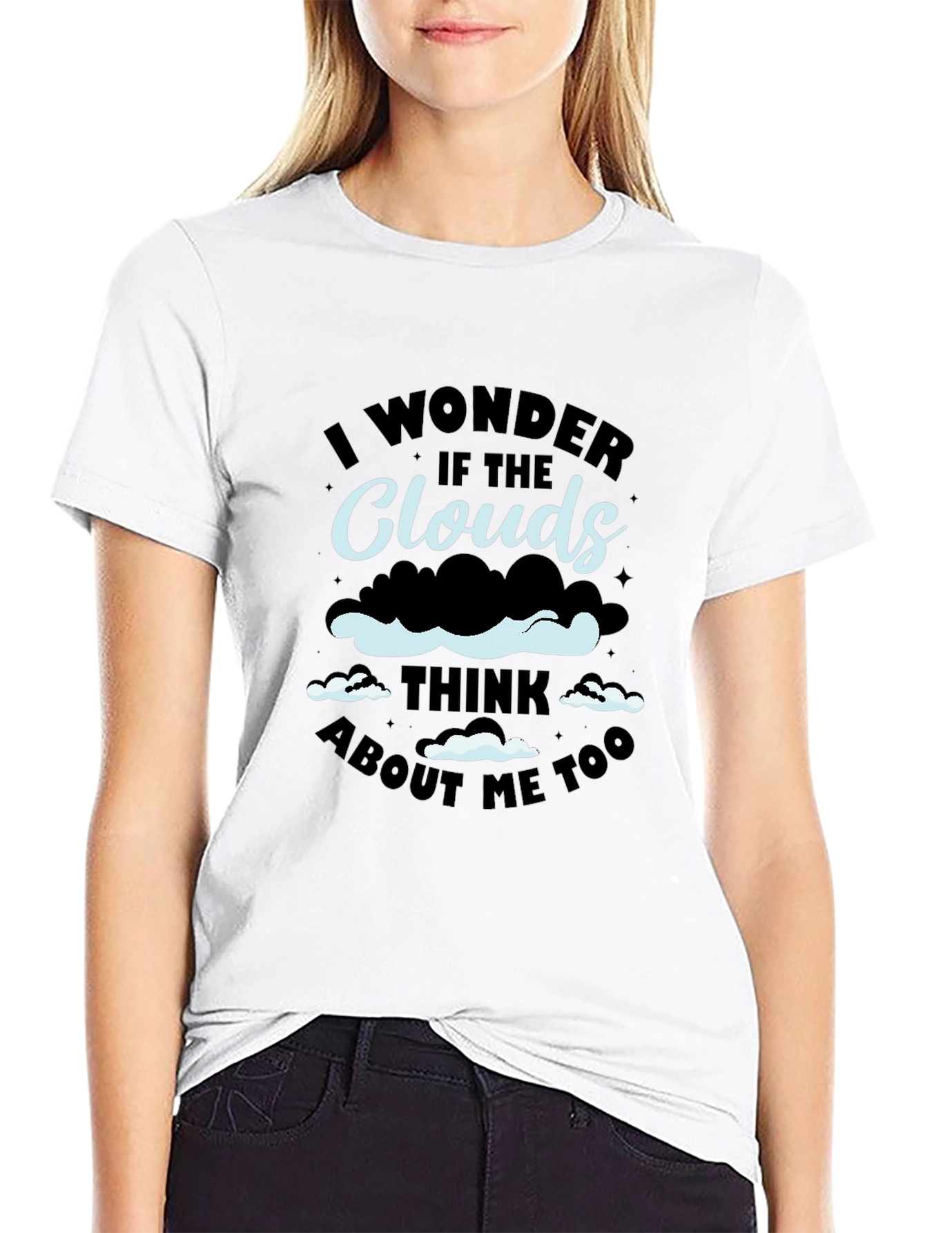 Black Cloud Thinking Graphic Tee - Unique Design view 9