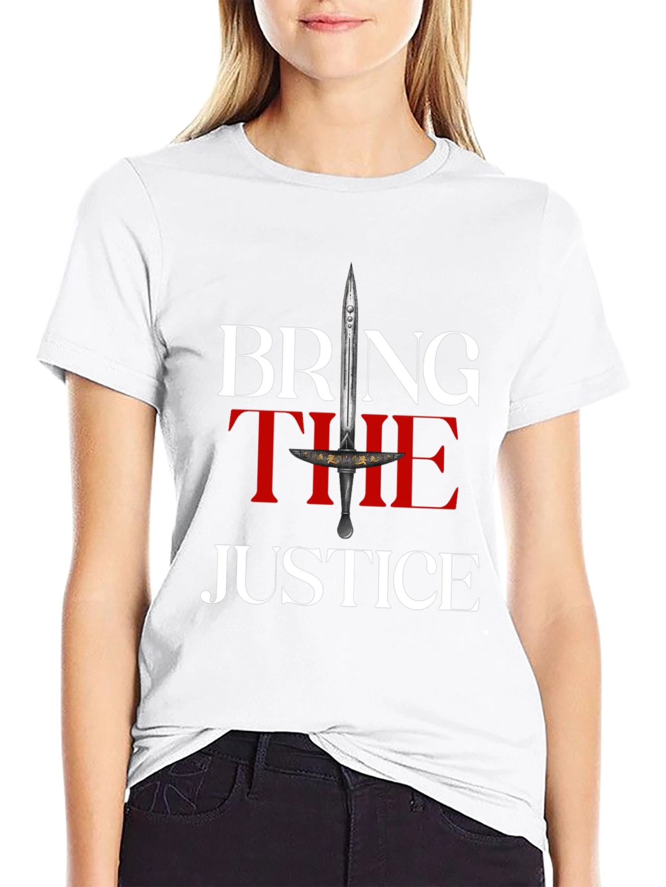 Black Bring The Justice Graphic T-Shirt view 9