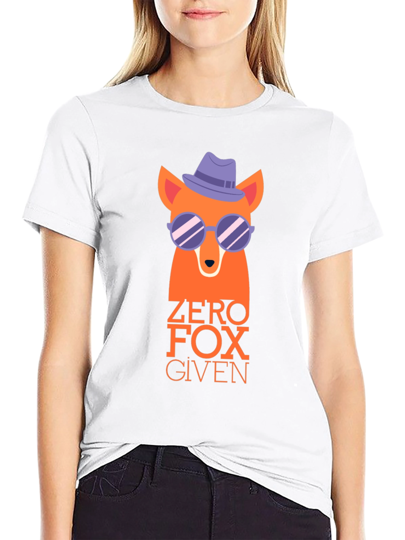 Black Zero Fox Given Graphic Tee - Cool & Funny view 9