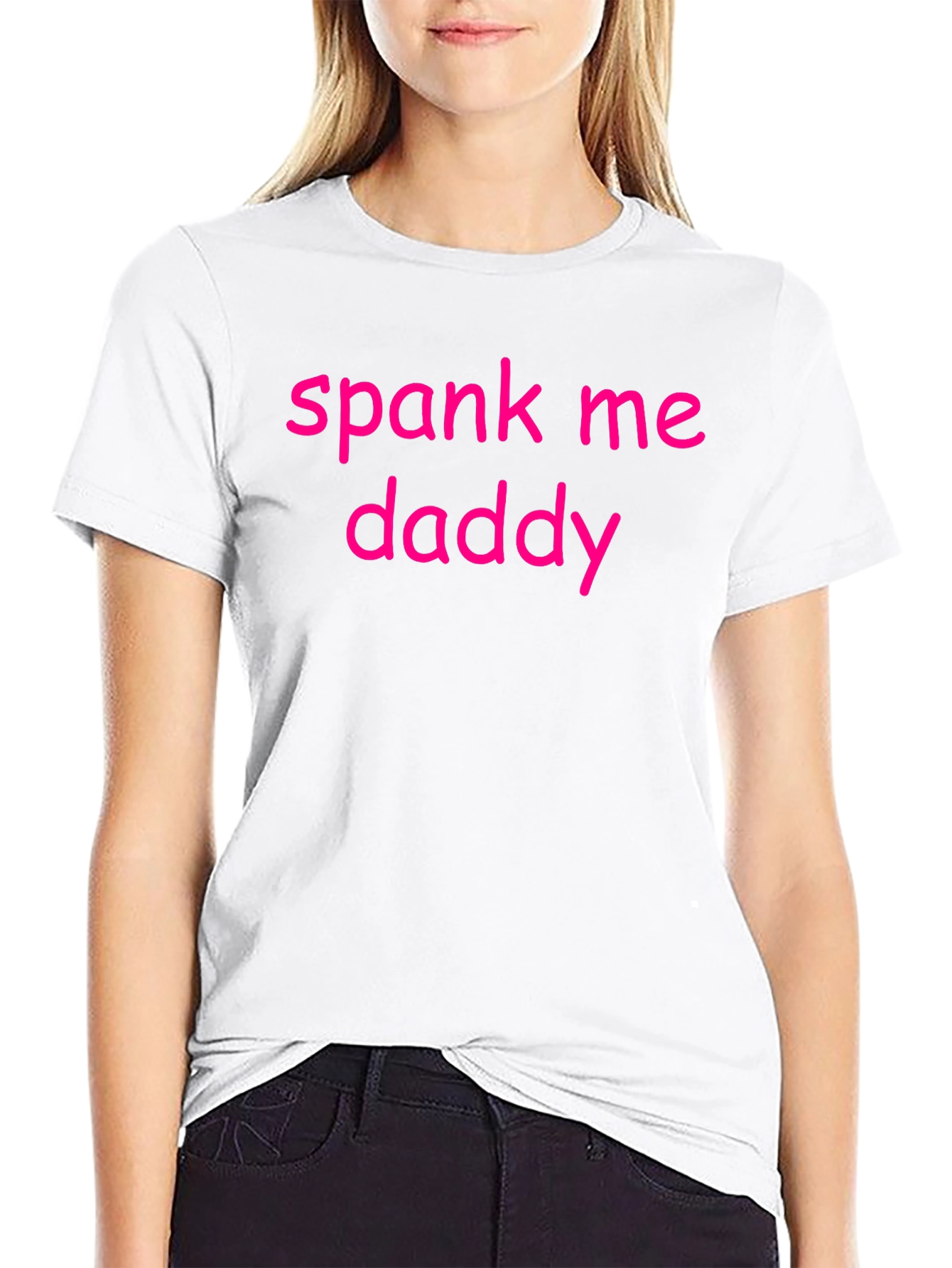 Black Spank Me Daddy Graphic Tee - Black Novelty T-Shirt view 9