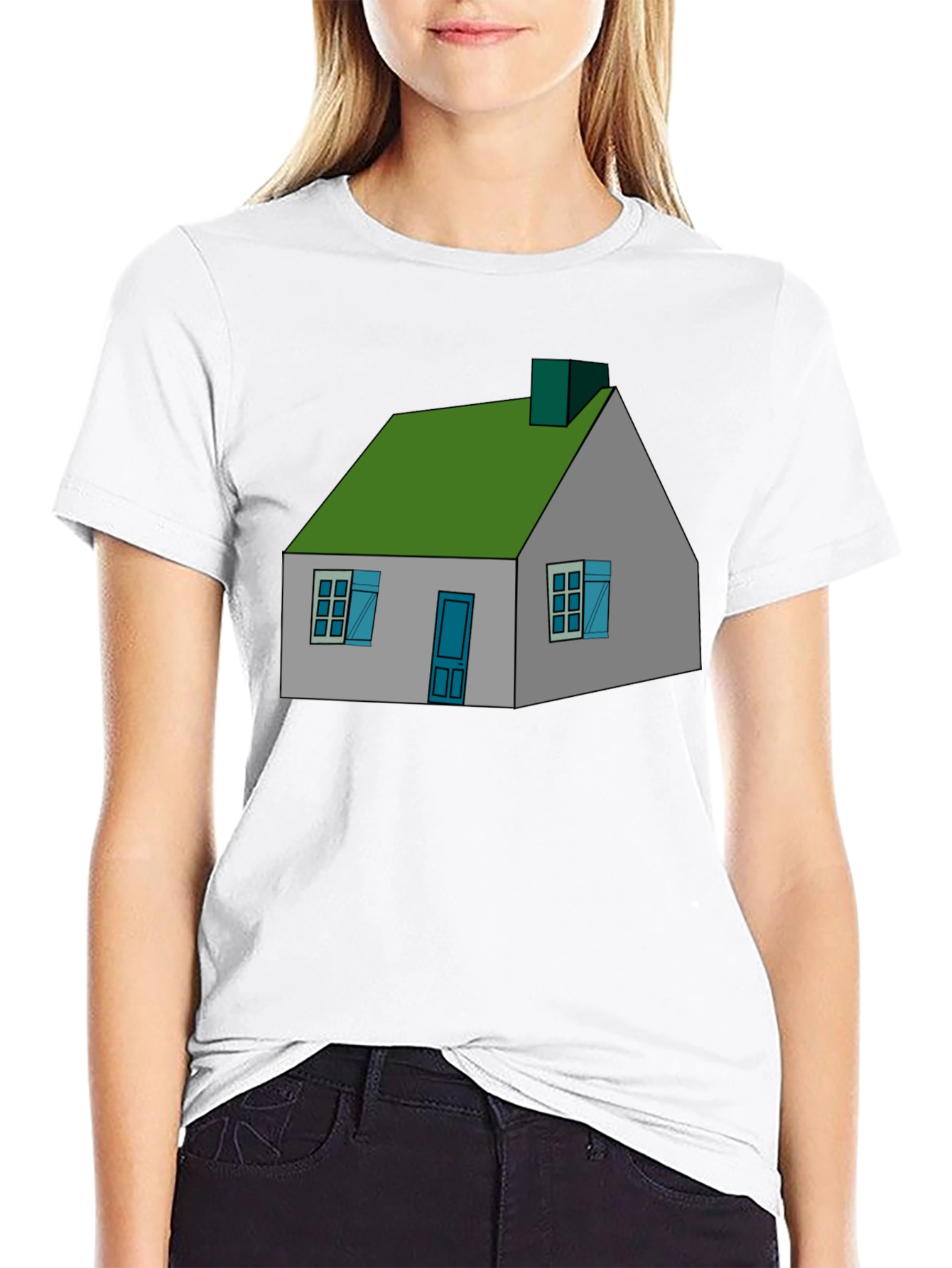 Black House Graphic Black T-Shirt view 9