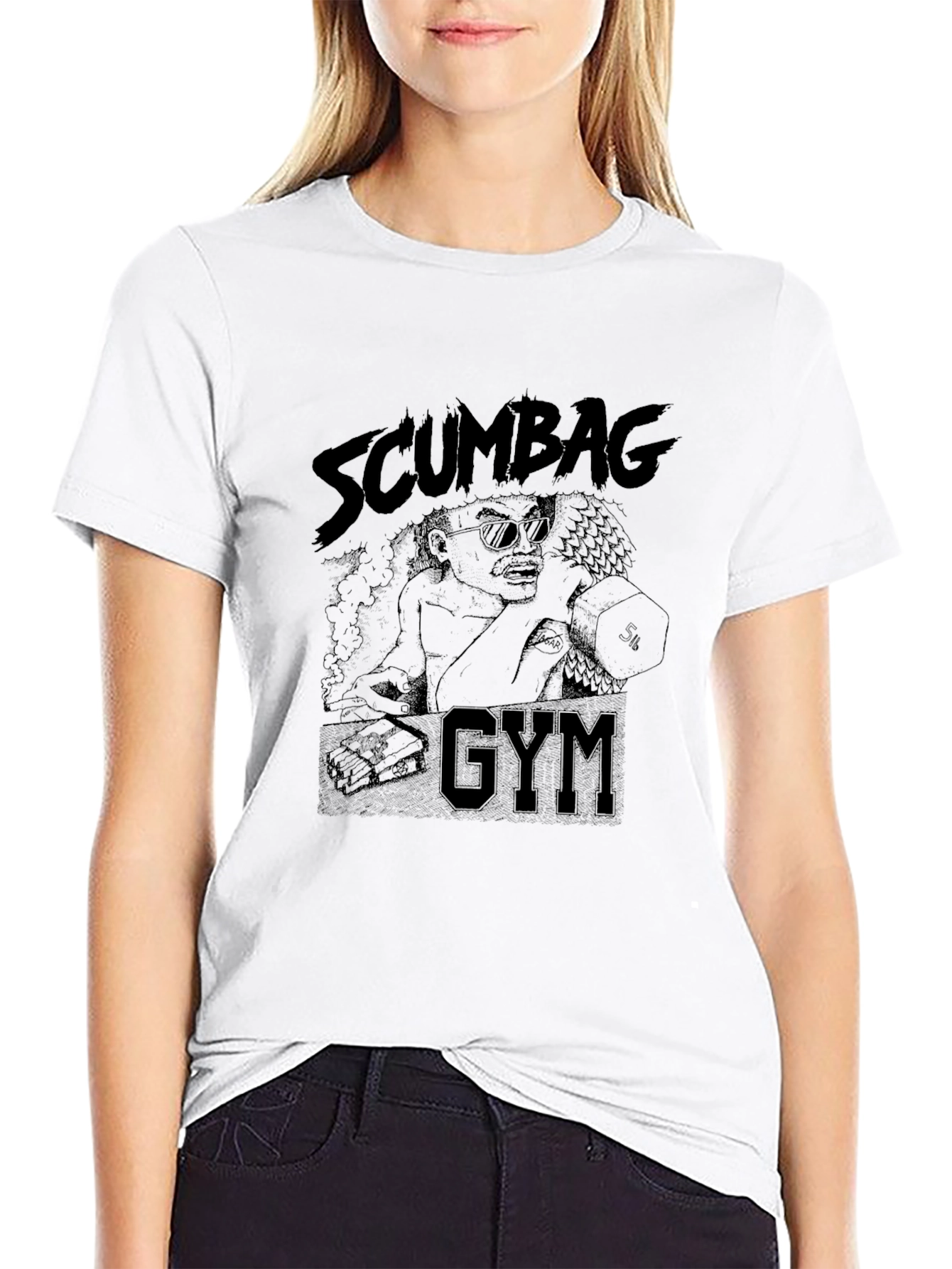 Black Scumbag Gym T-Shirt - Black Graphic Tee view 9