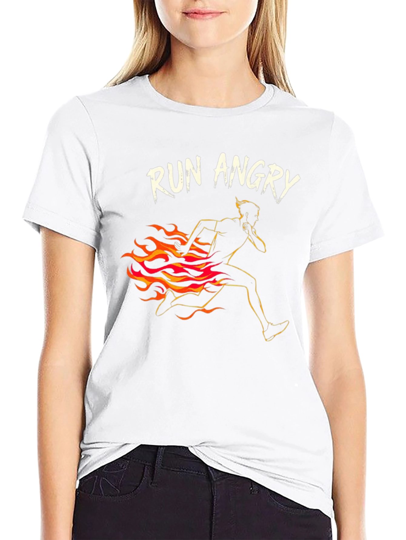 Black Run Angry Graphic Tee view 9