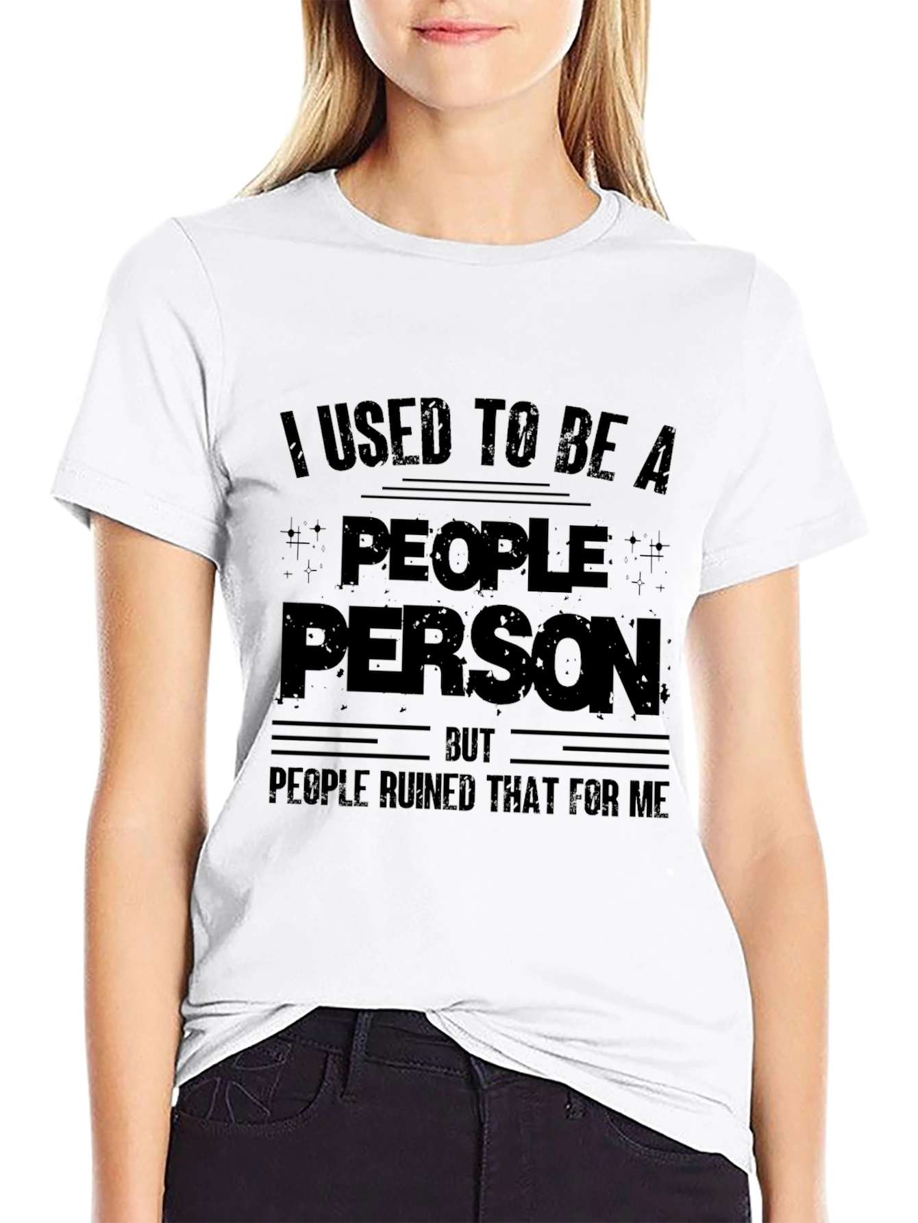 Black People Person T-Shirt - Funny Sarcastic Tee view 9