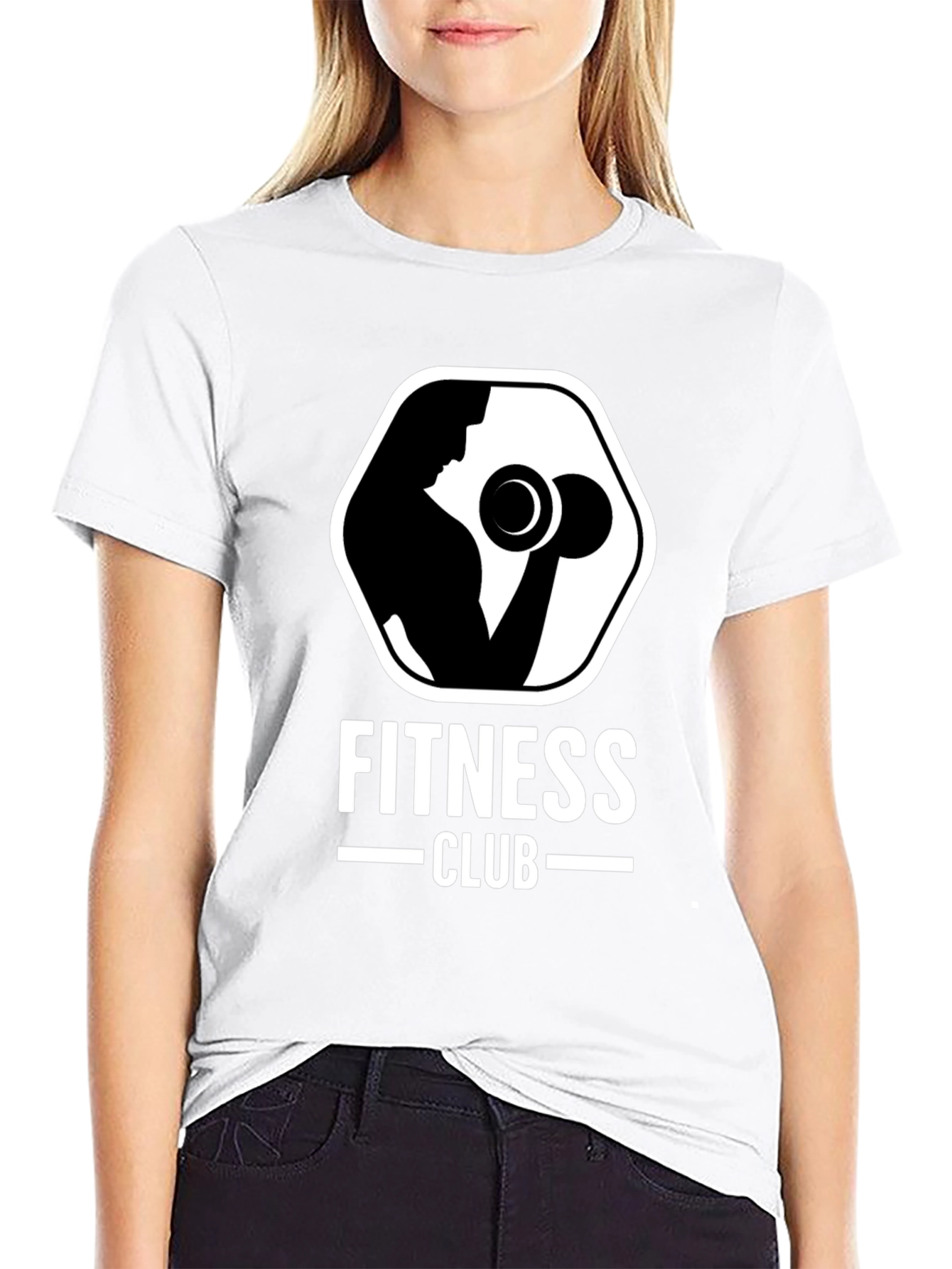 Black Fitness Club Black T-Shirt view 9