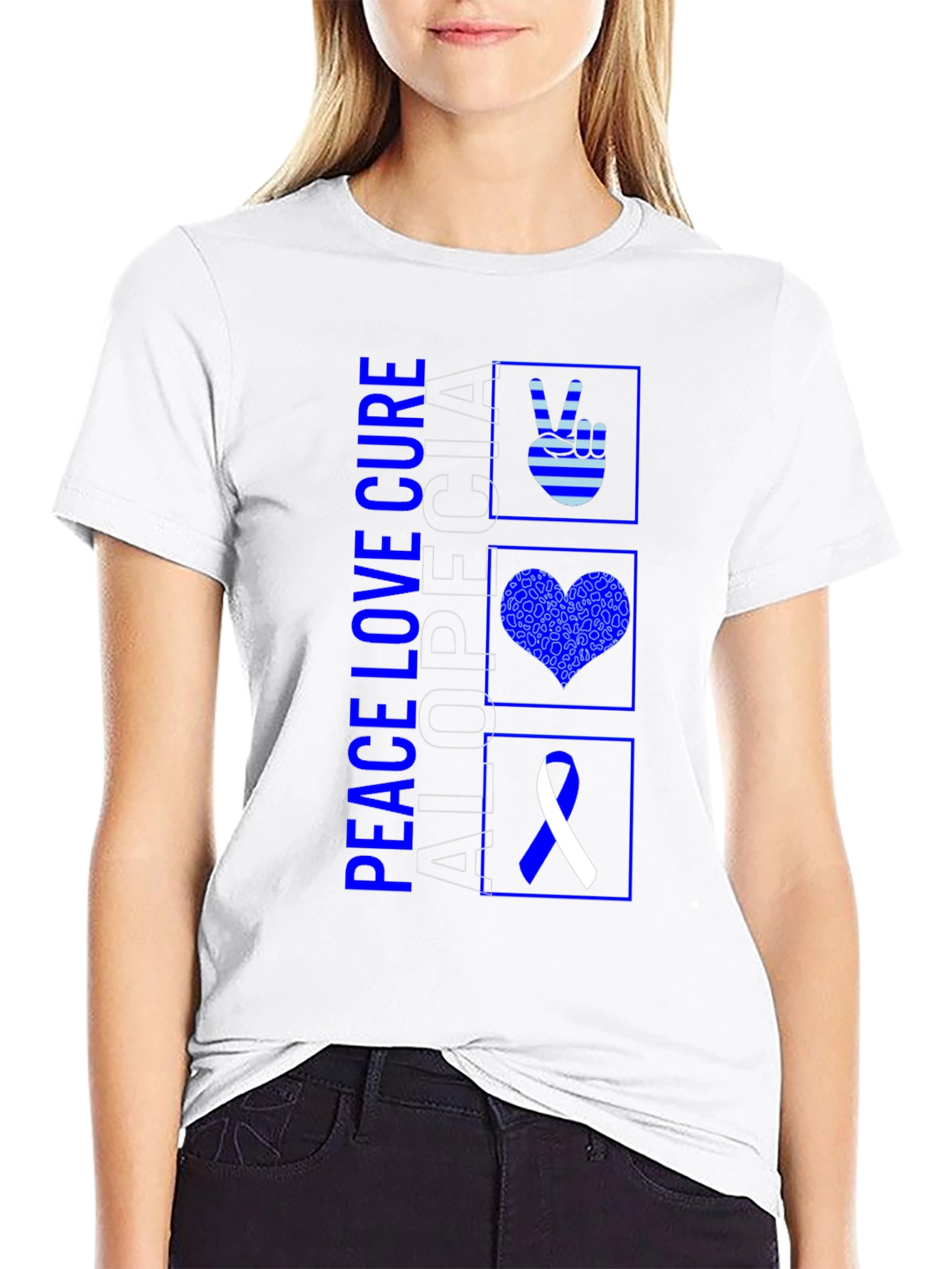 Alopecia Awareness Black Graphic Tee - 9