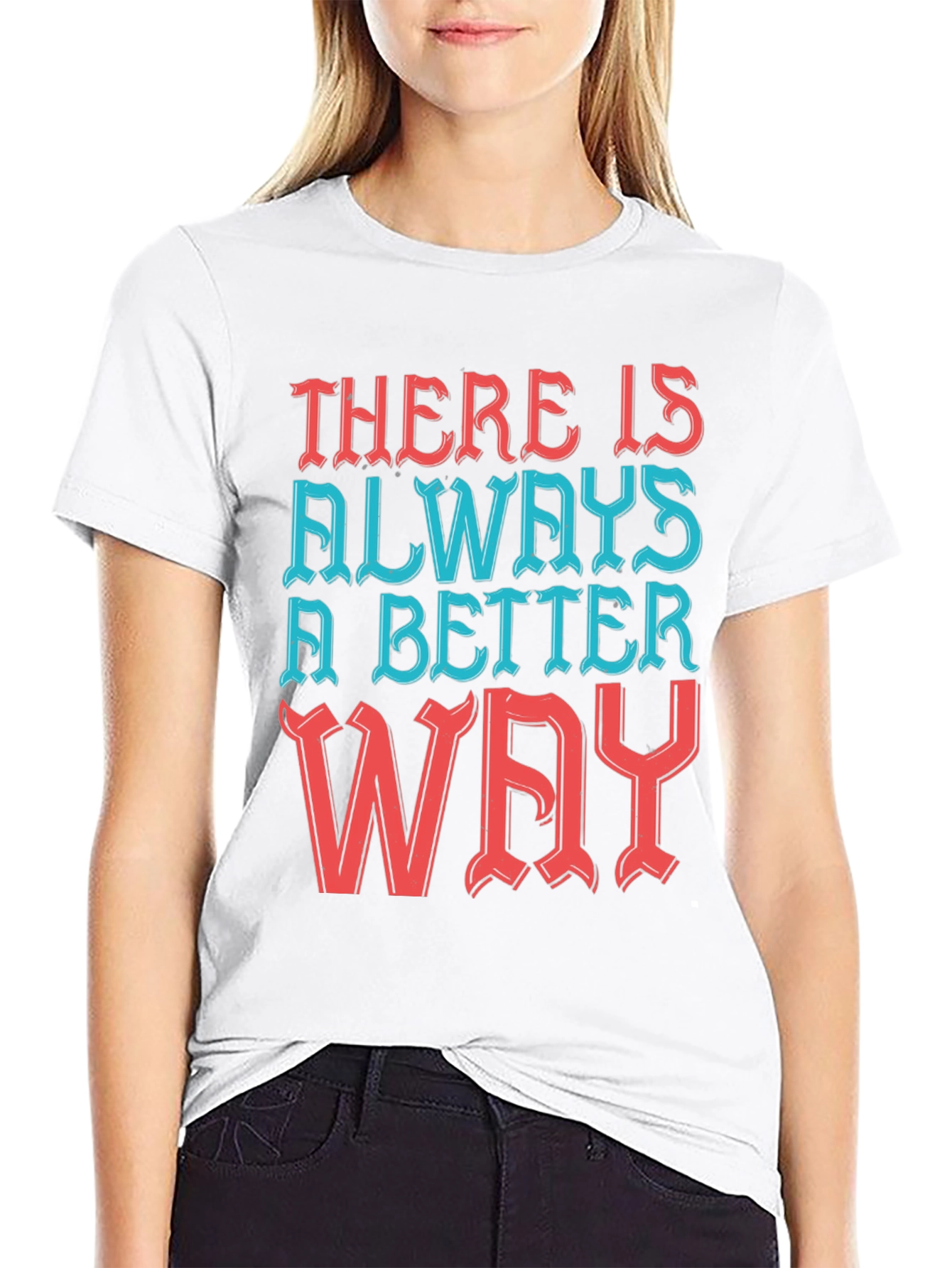Black Motivational T-Shirt - Always a Better Way! view 9