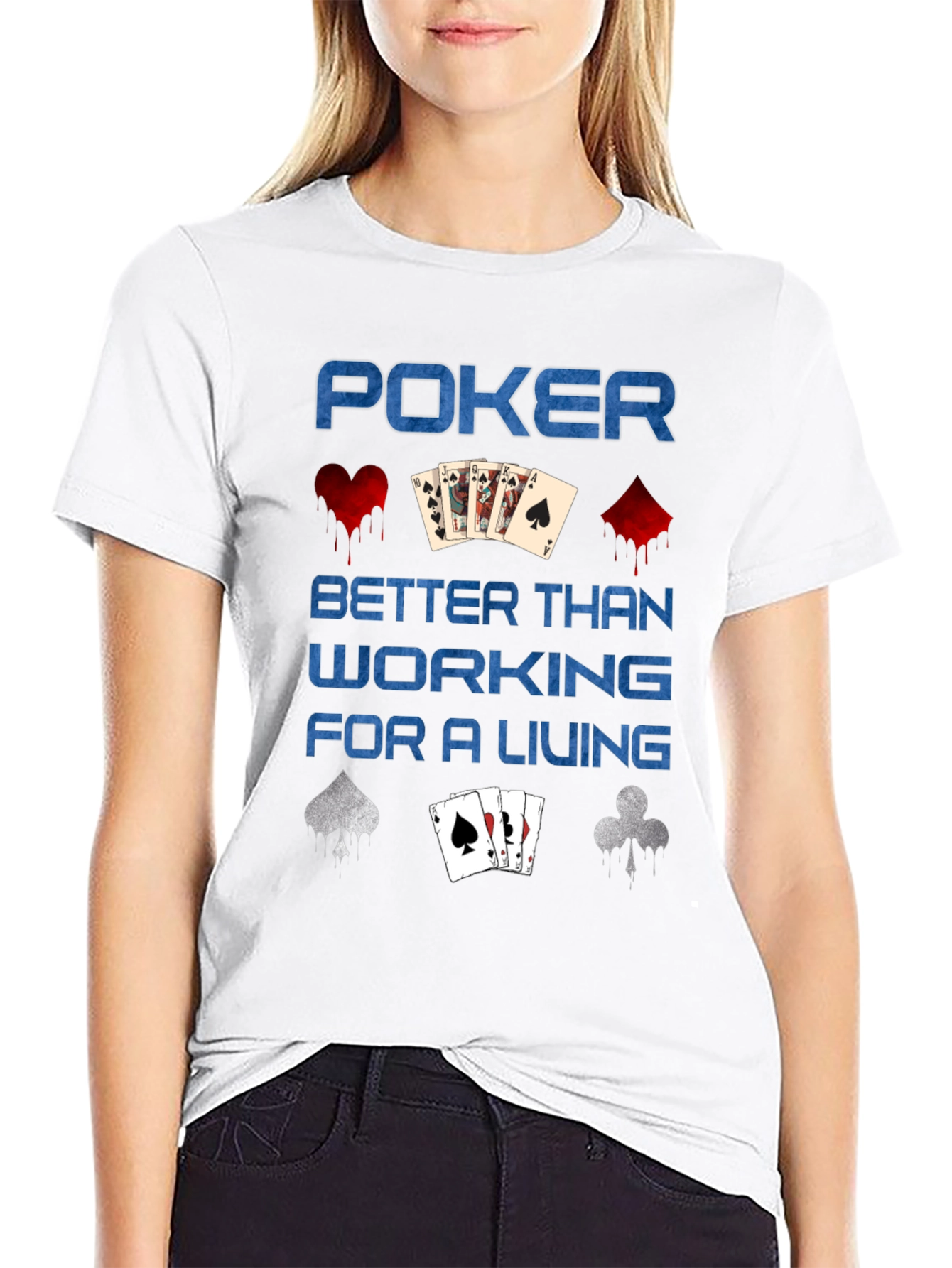 Black Poker Better Than Working T-Shirt view 9
