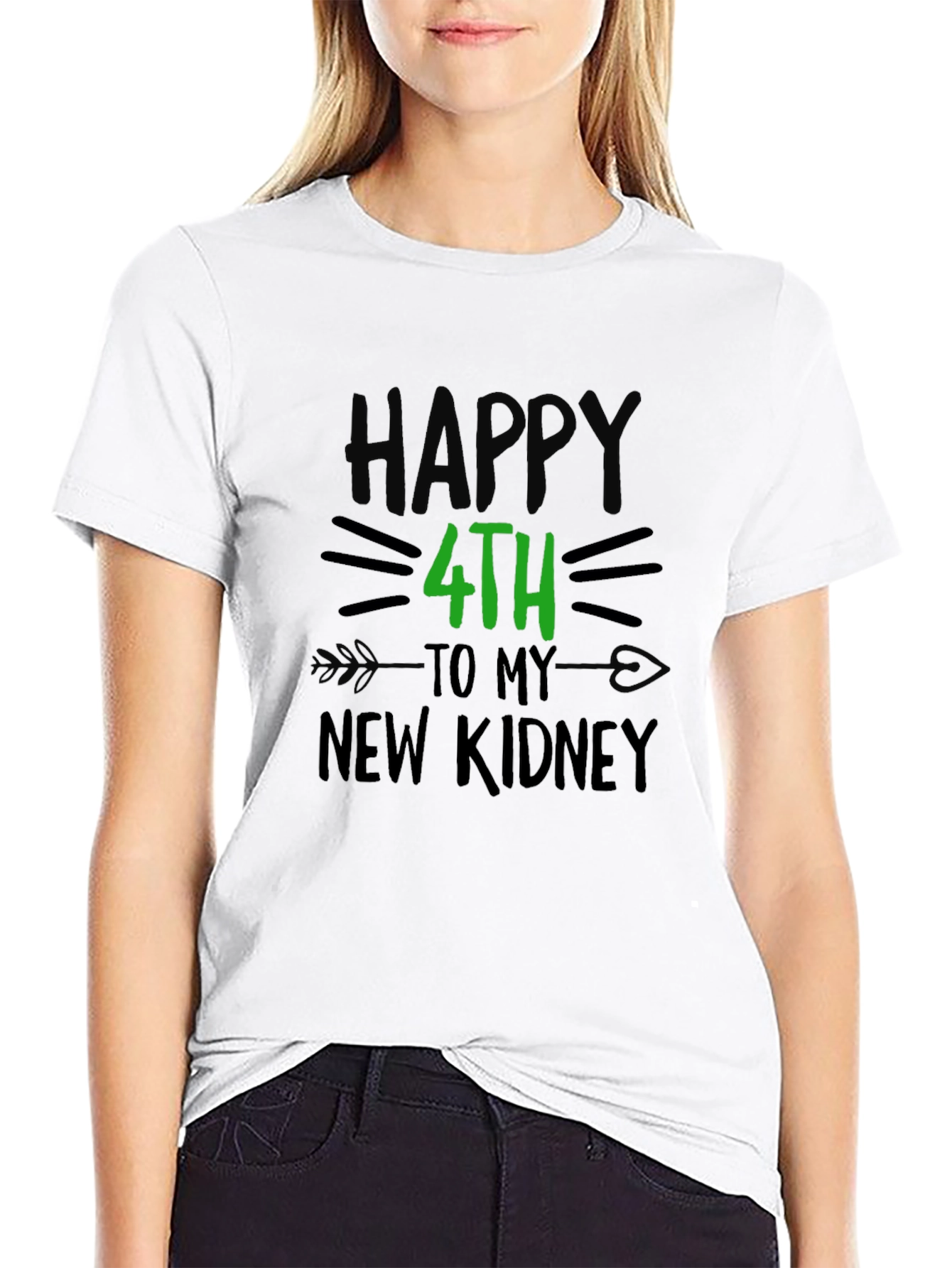 Black Happy 4th to My New Kidney Graphic Tee view 9