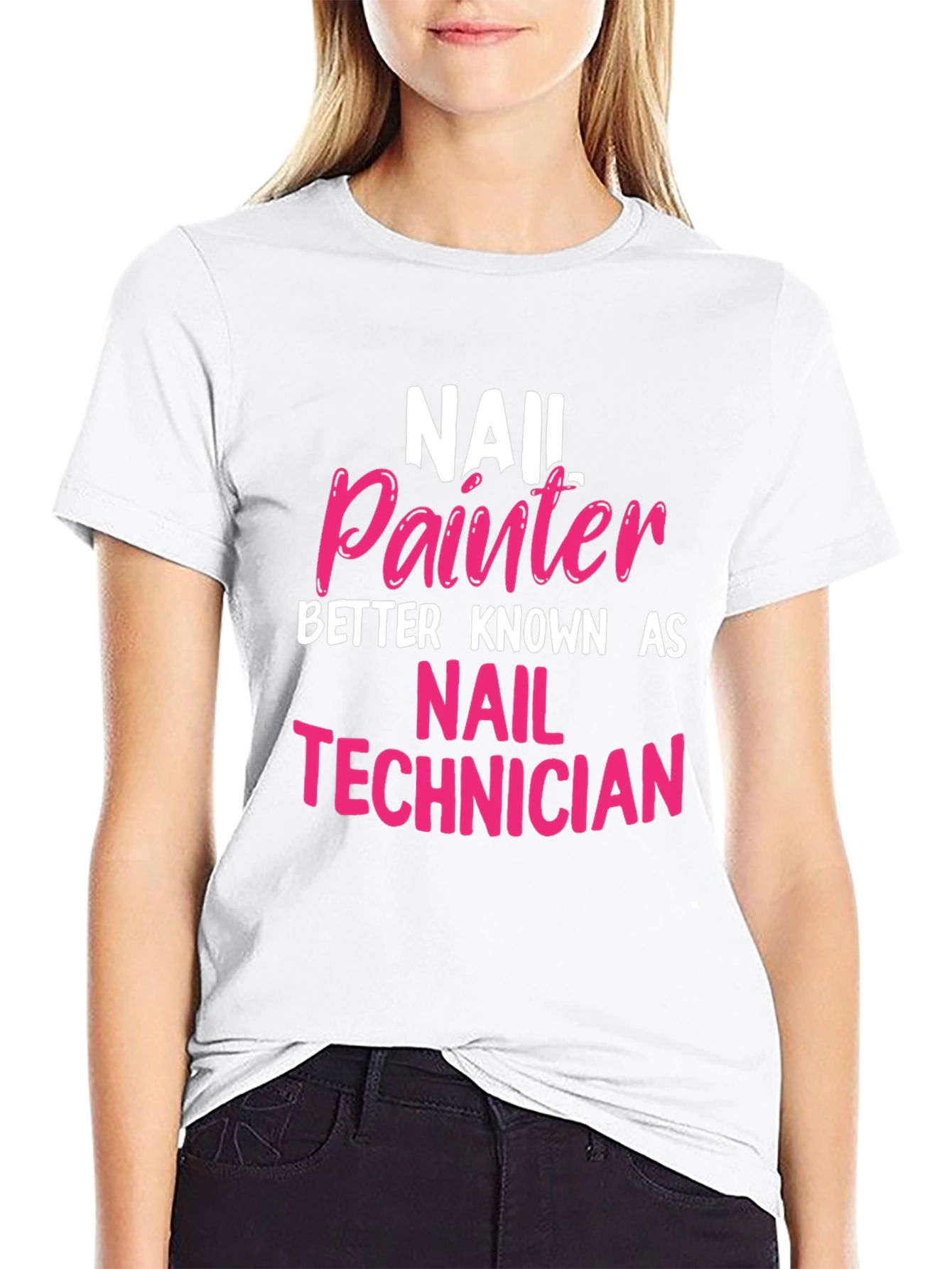 Black Nail Painter Technician T-Shirt - Perfect Gift! view 9