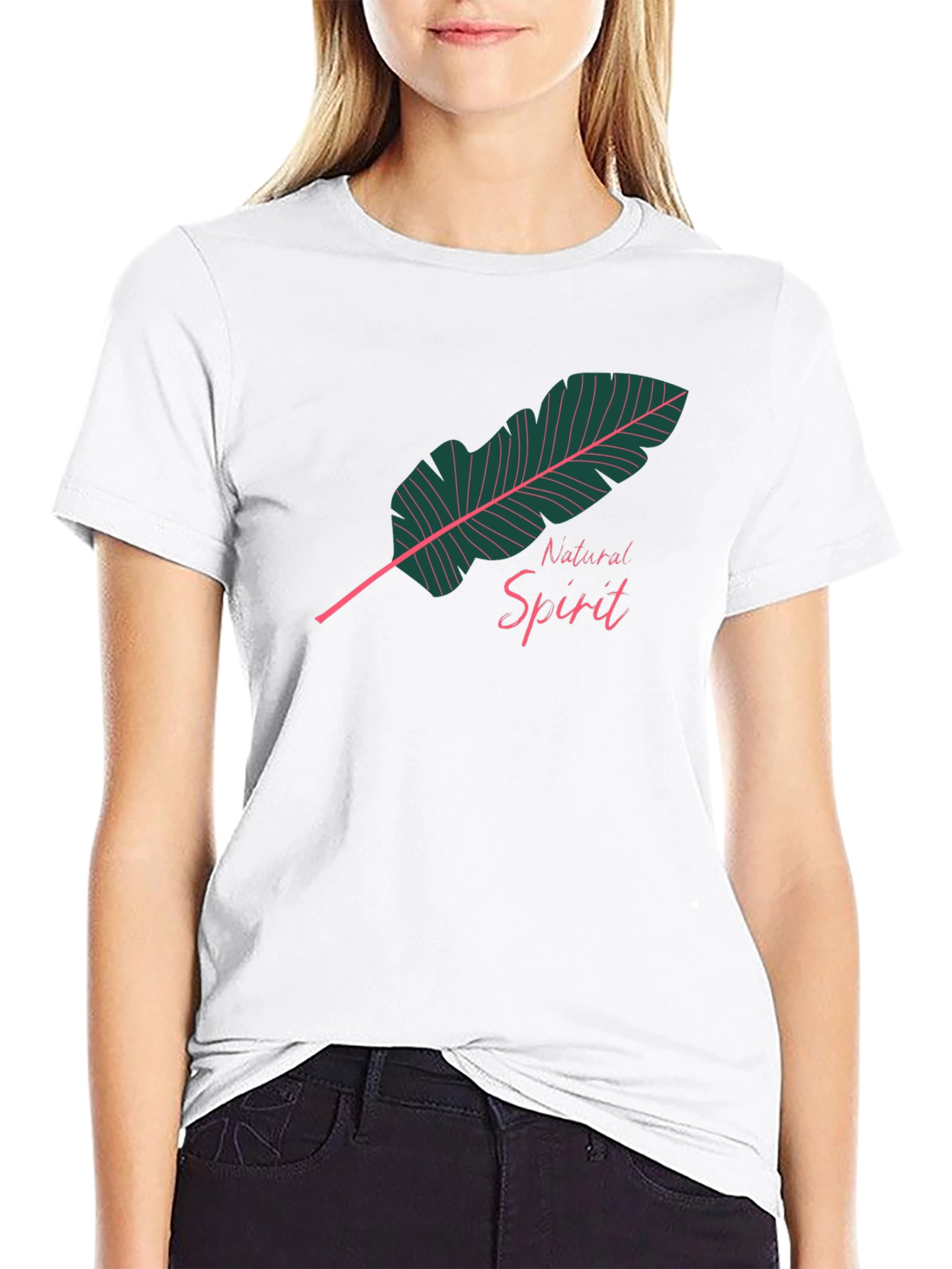 Black Natural Spirit Graphic Tee - Black Cotton Shirt view 9