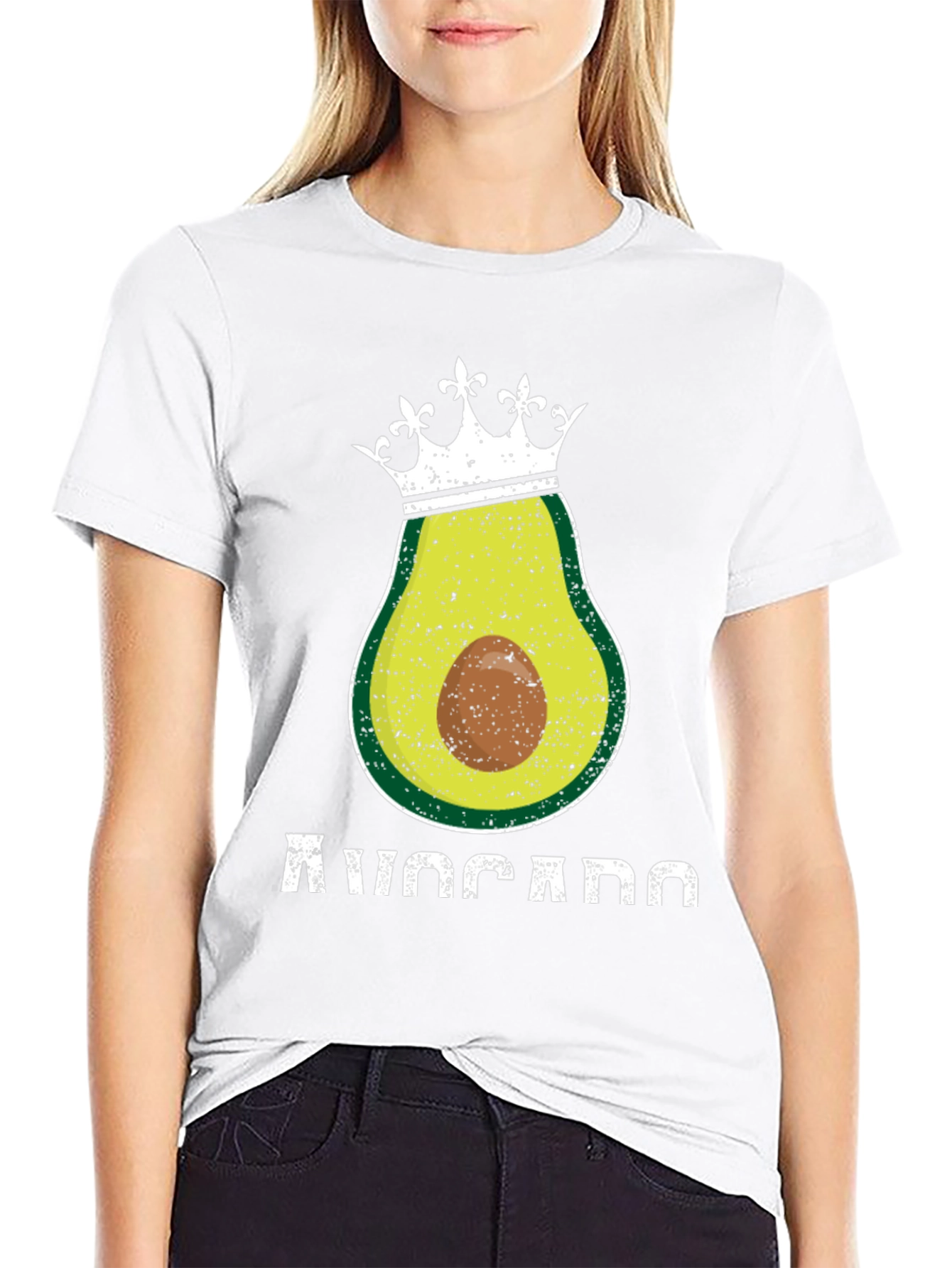 Black Avocado King T-Shirt - Funny Foodie Tee view 9