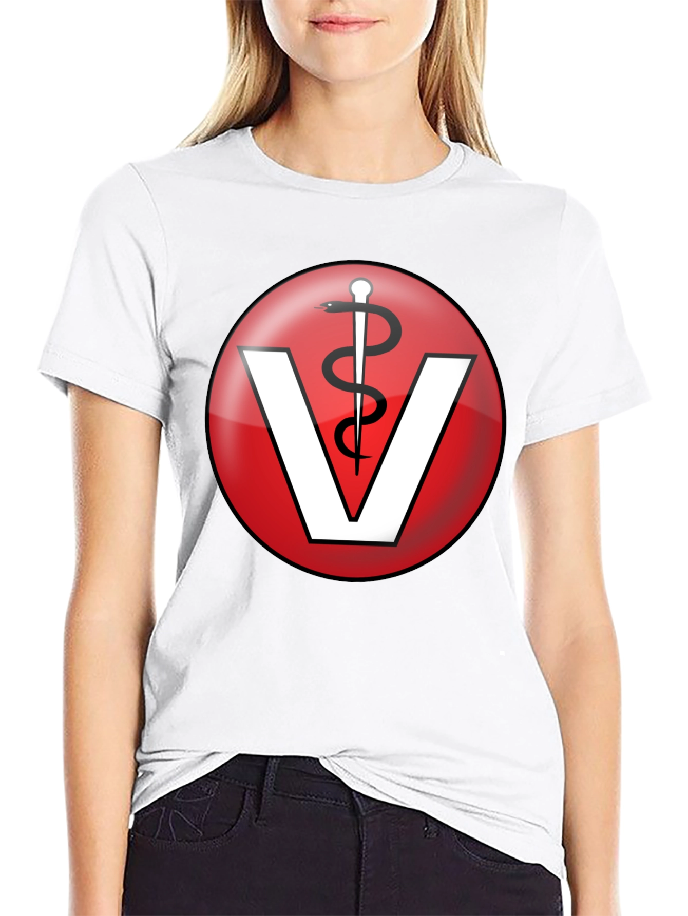 Black Veterinary Medicine T-Shirt - Caduceus Vet Tee view 9