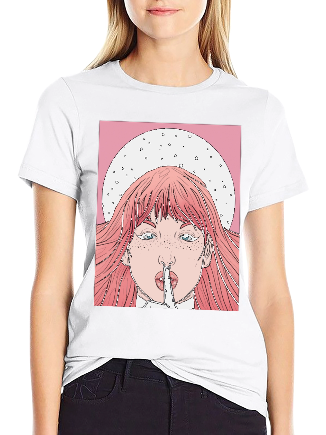 Black Shhh! Graphic Tee - Trendy Statement Shirt view 9