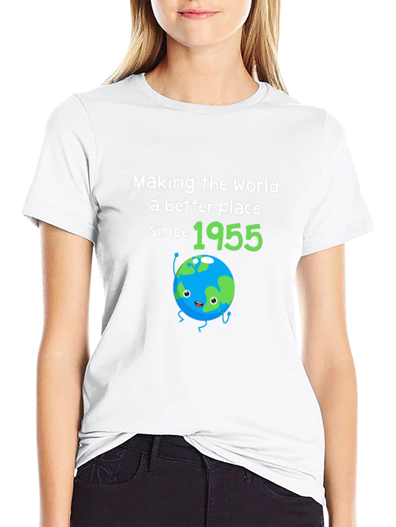 Black Making The World Better Since 1955 Birthday T-Shirt view 9
