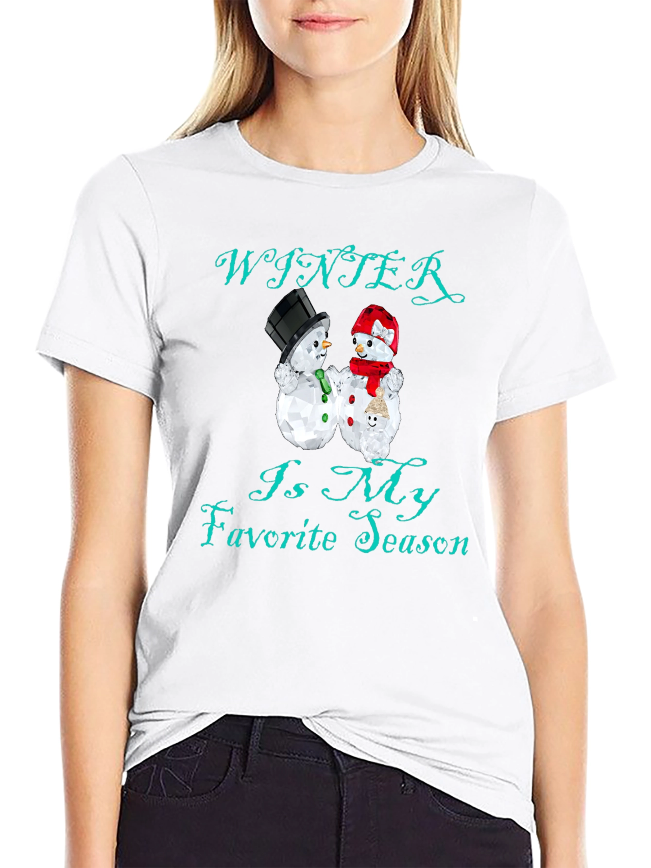 Black Winter Is My Favorite Season Black T-Shirt view 9