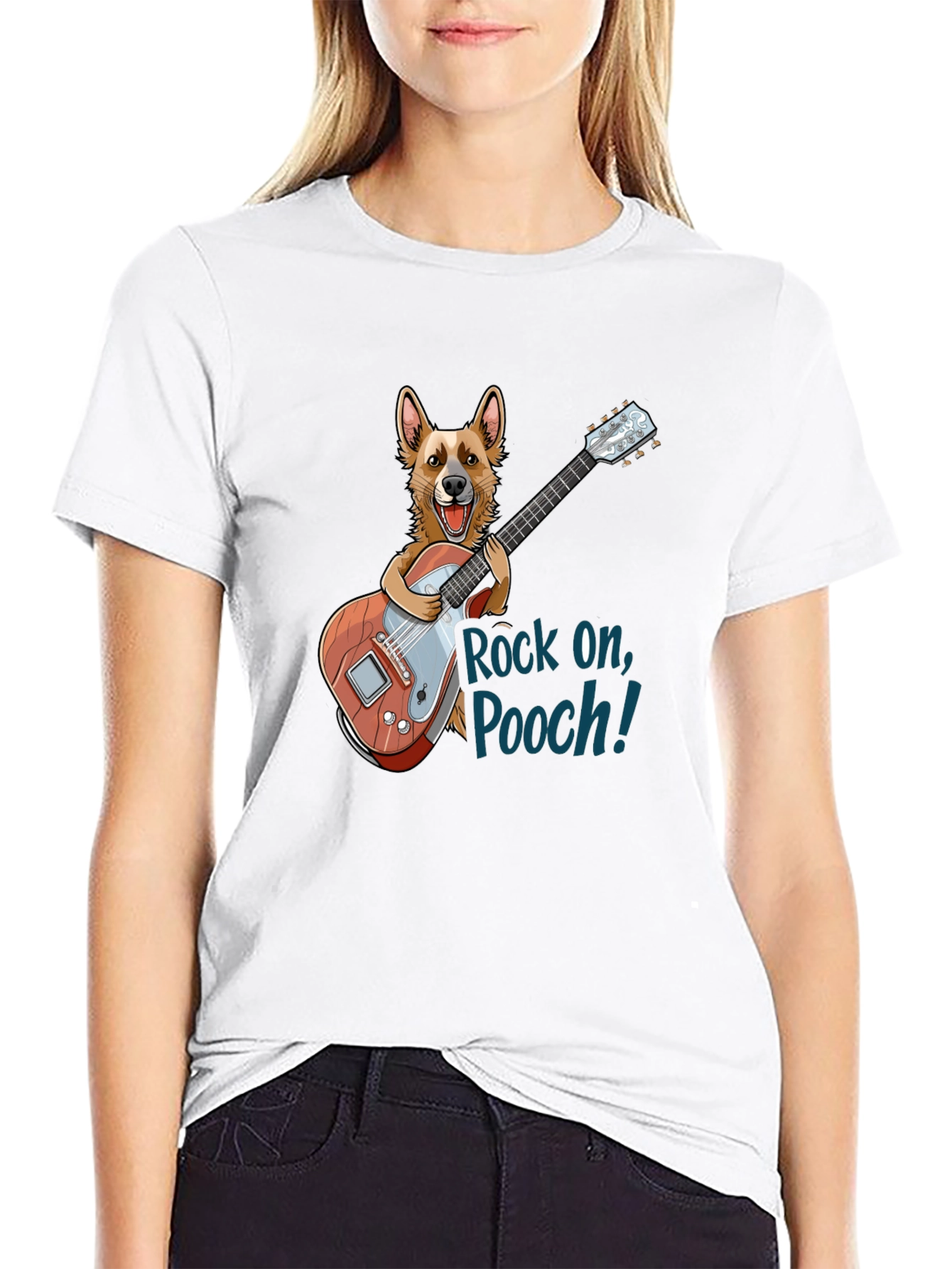 Rock On, Pooch! Novelty Graphic T-Shirt - 9