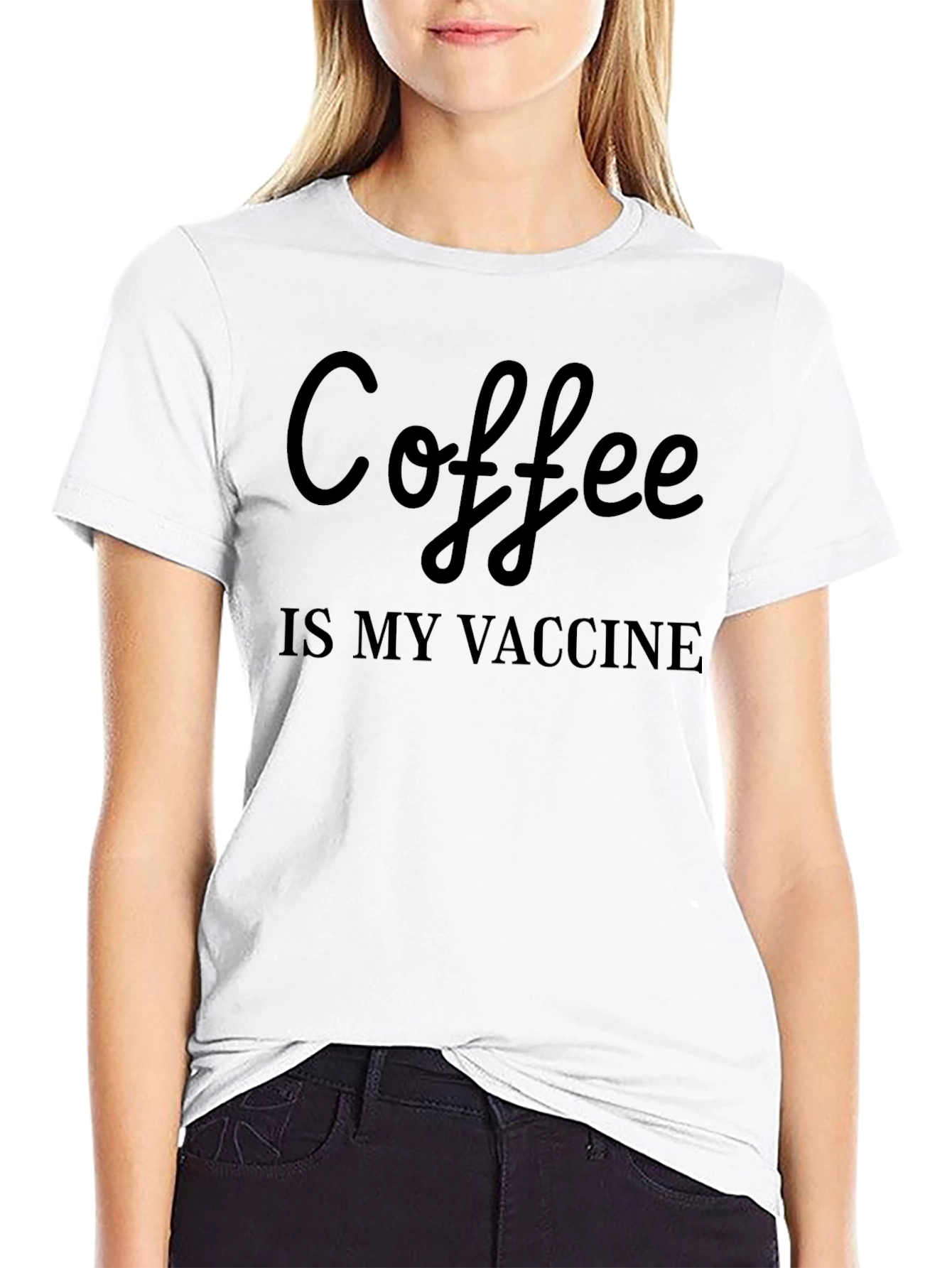 Black Coffee is My Vaccine Graphic Tee view 9