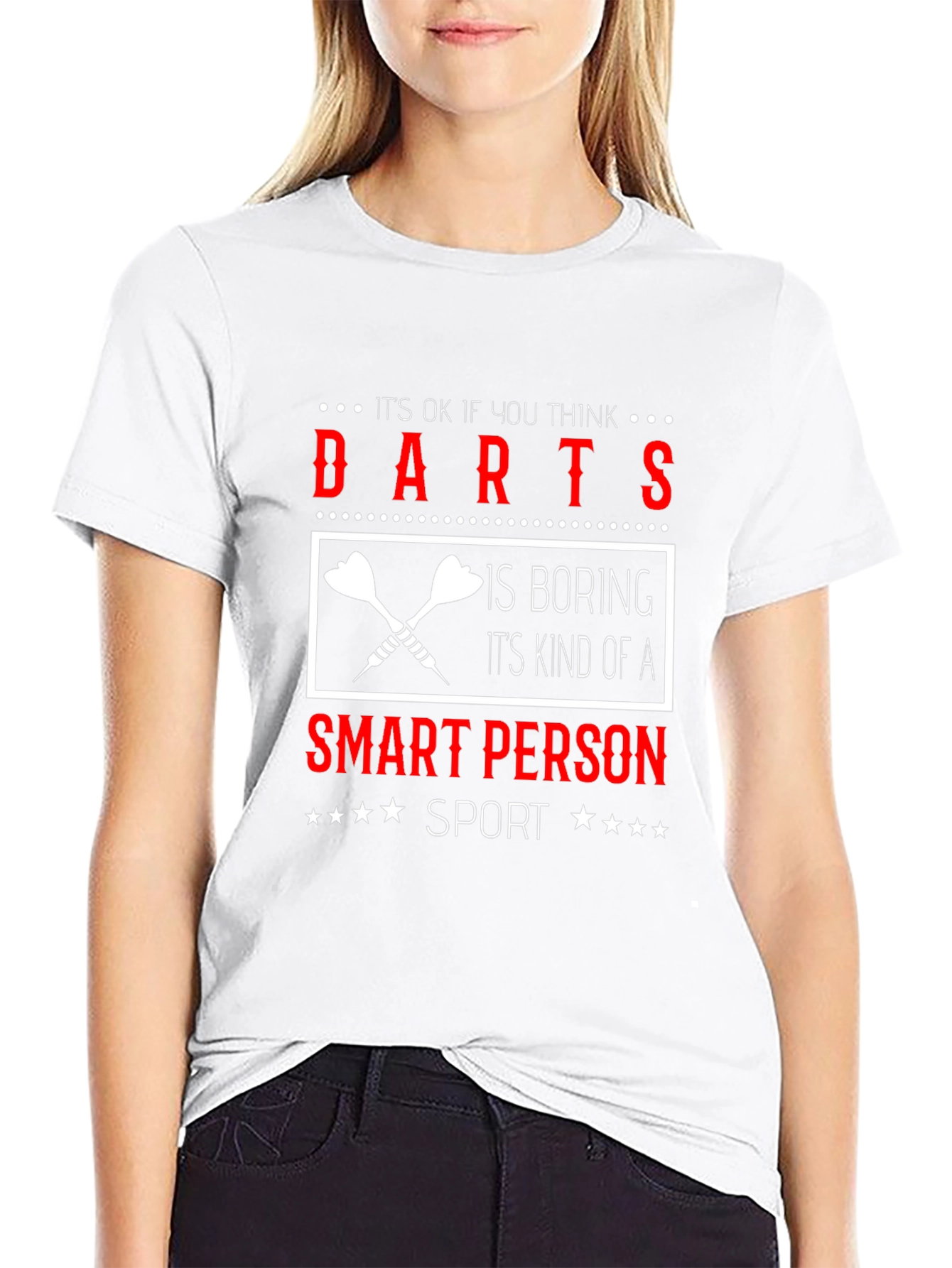 Black Darts Smart Person Sport Graphic T-Shirt view 9