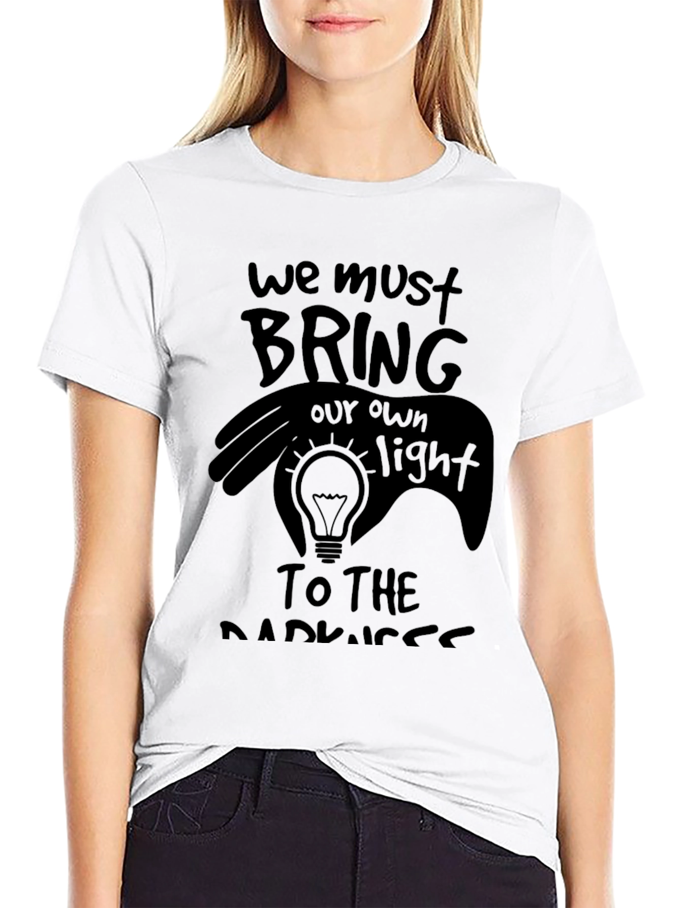 Black Bring Your Own Light Graphic T-Shirt view 9