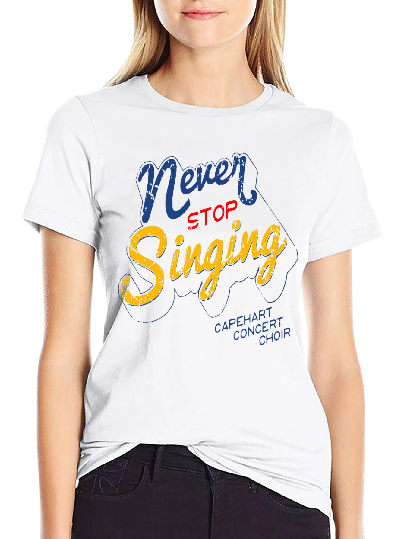 Black Never Stop Singing Graphic Tee view 9