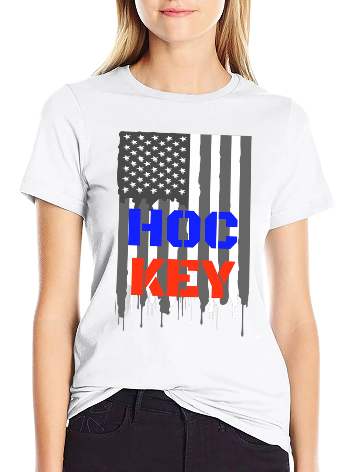 Hockey USA Flag T-Shirt - 9