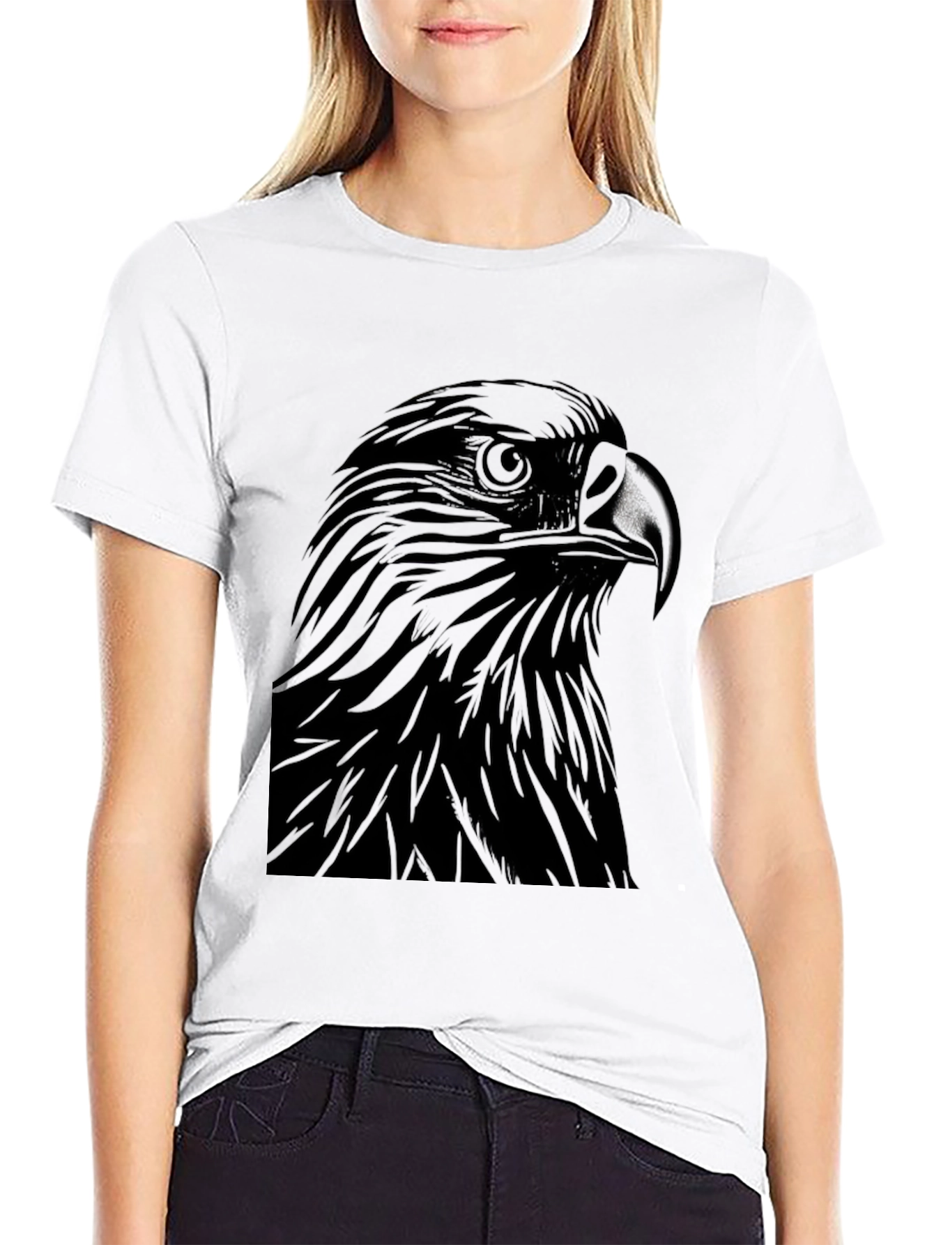 Black Black Eagle Graphic Tee - Bold Statement Shirt view 9