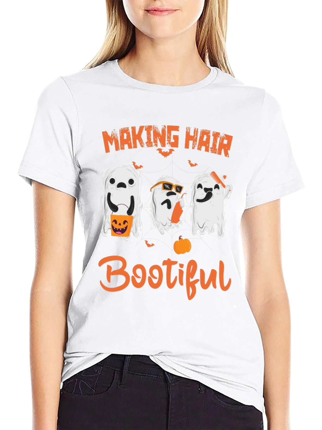 Black Making Hair Bootiful Halloween T-Shirt view 9