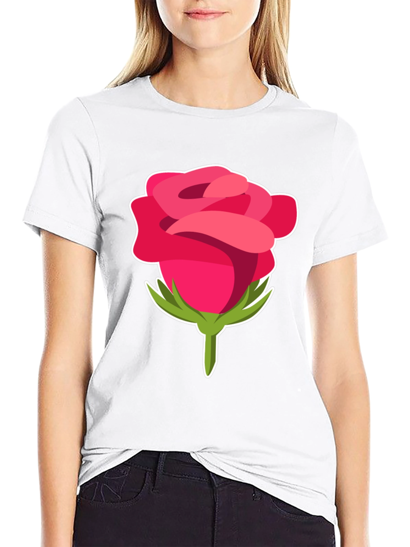 Black Rose Graphic Black T-Shirt view 9