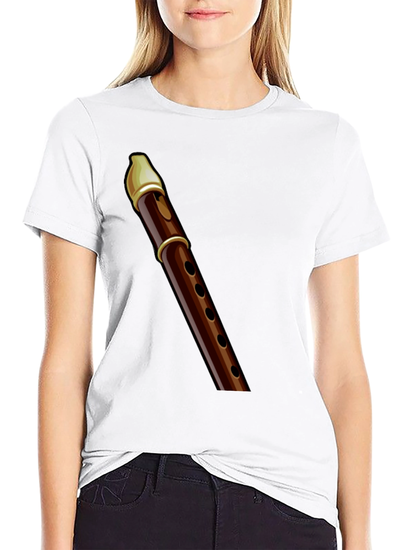Black Flute Graphic Tee - Musician's Apparel view 9