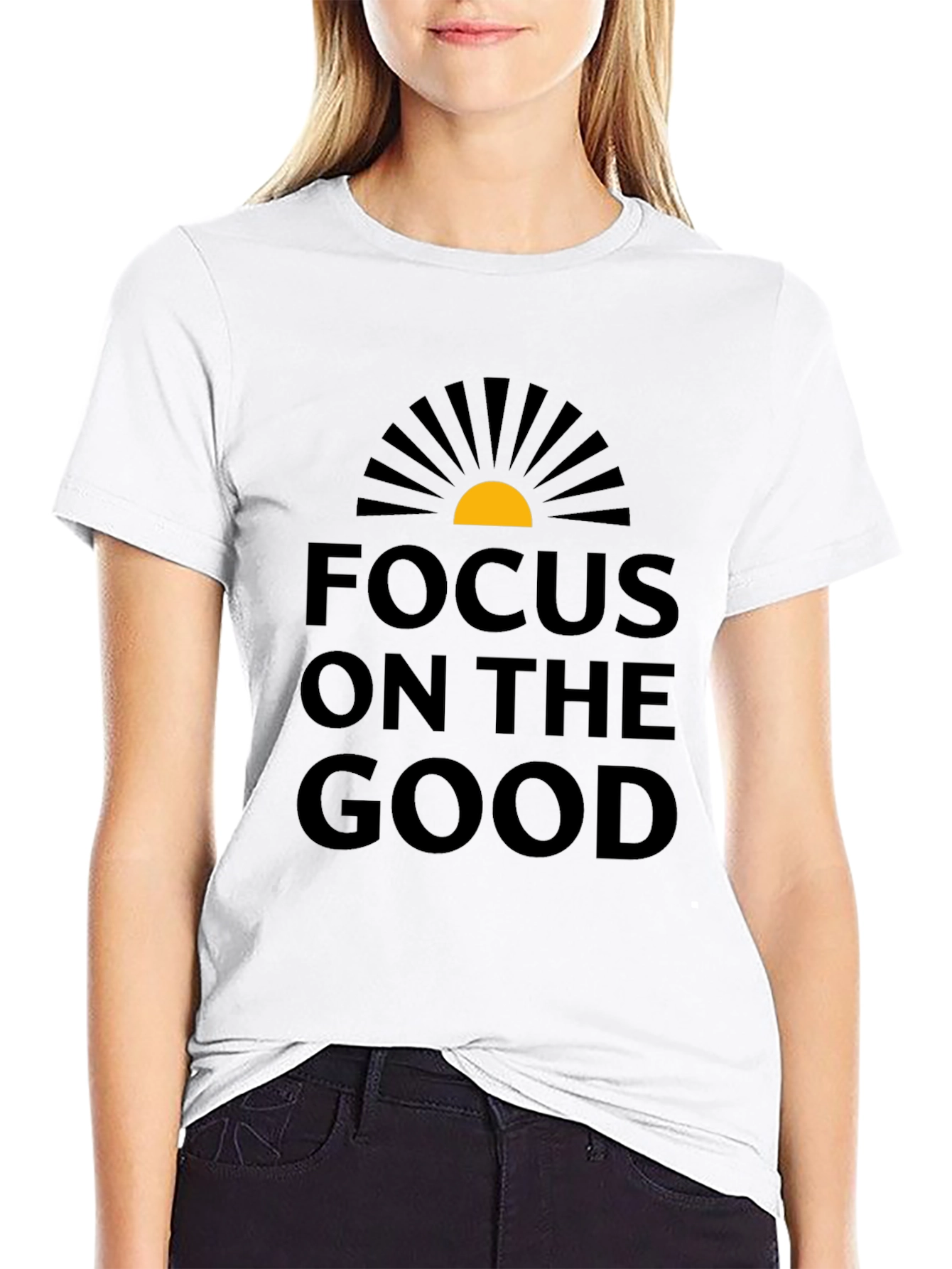 Black Focus on the Good Graphic T-Shirt - Black view 9