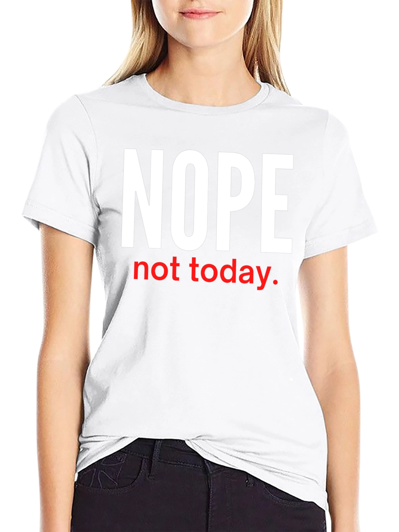 Black Nope Not Today Graphic Tee view 9