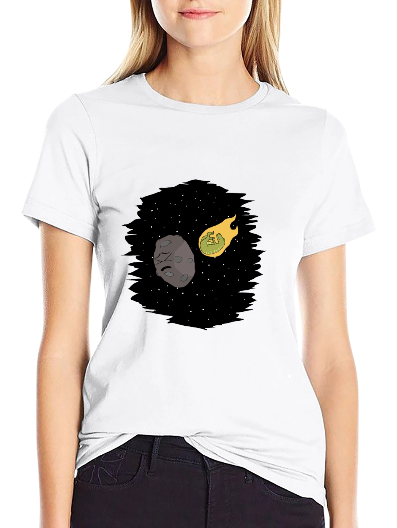 Black Cosmic Collision Black T-Shirt view 9