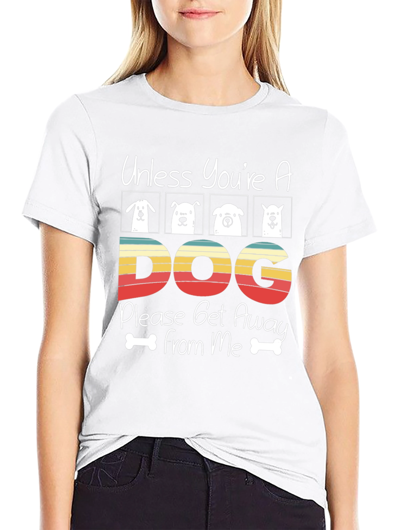 Black Unless You're A Dog T-Shirt view 9