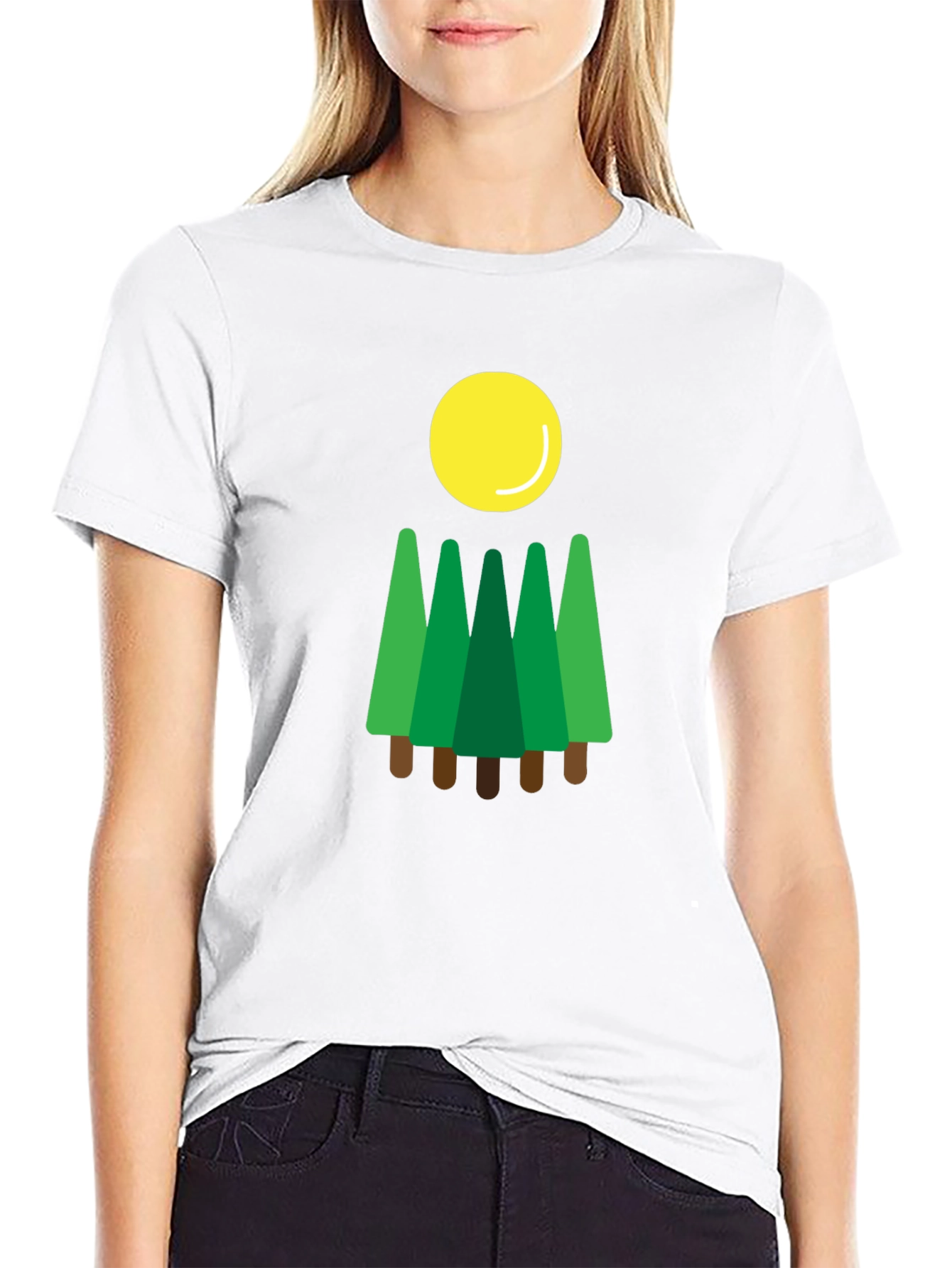 Black Forest Sun T-Shirt, Nature Graphic Tee view 9