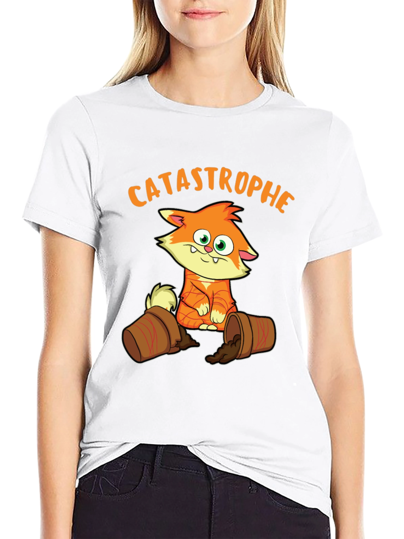 Black Catastrophe Cat T-Shirt - Mischief Maker Tee view 9
