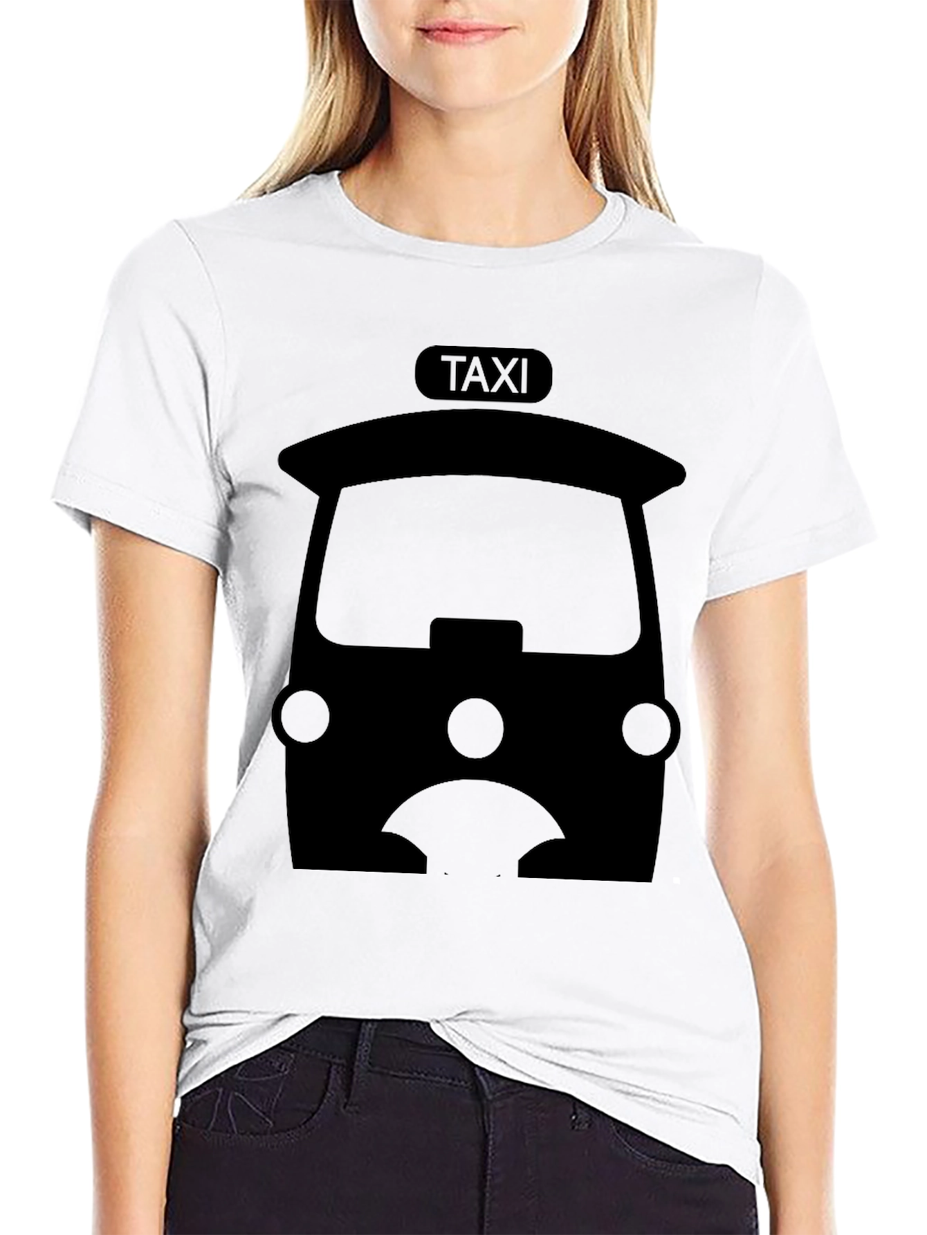 Black Taxi Graphic Tee - Unisex Black T-Shirt view 9