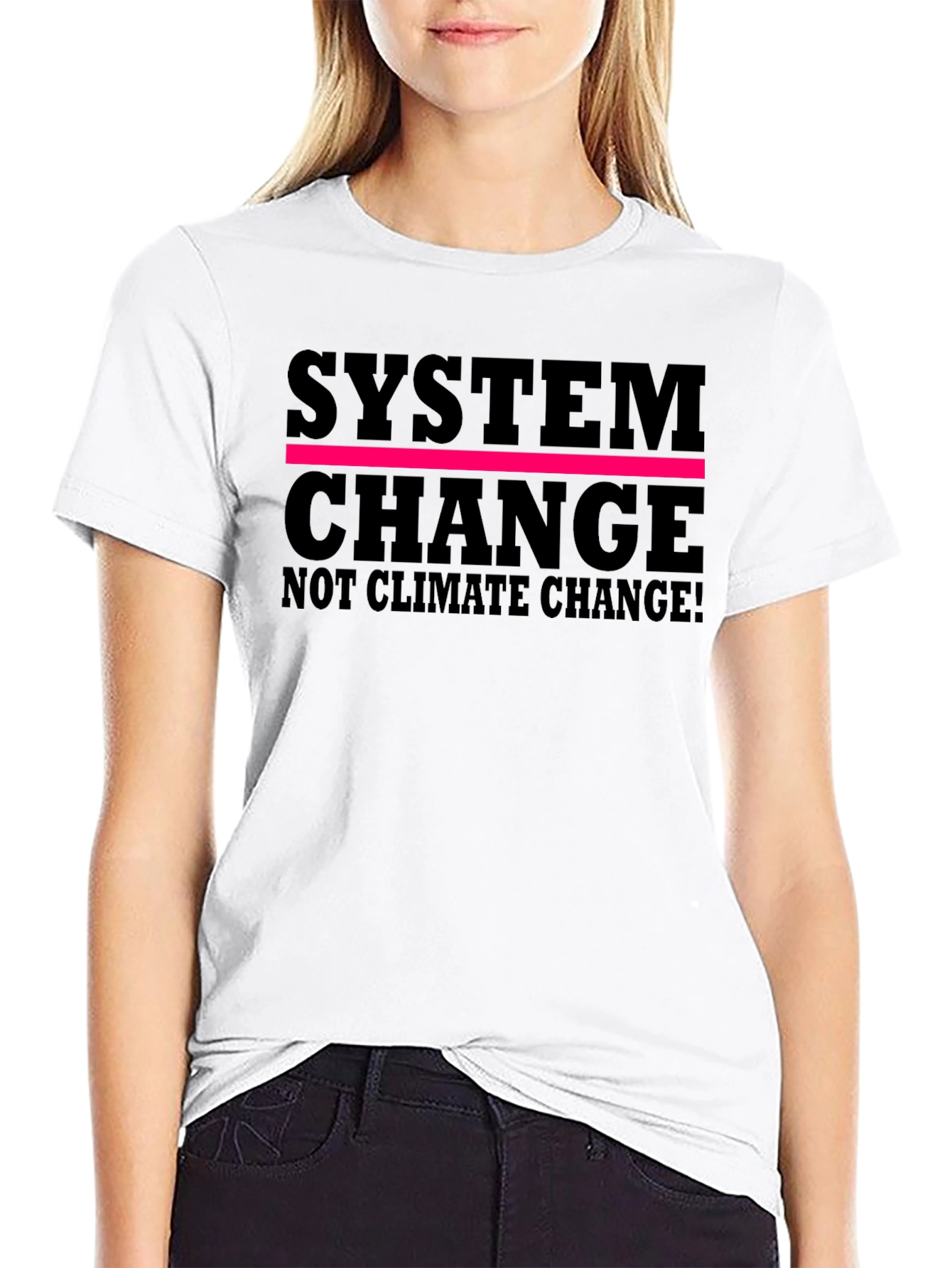 Black System Change T-Shirt - Climate Activism Tee view 9