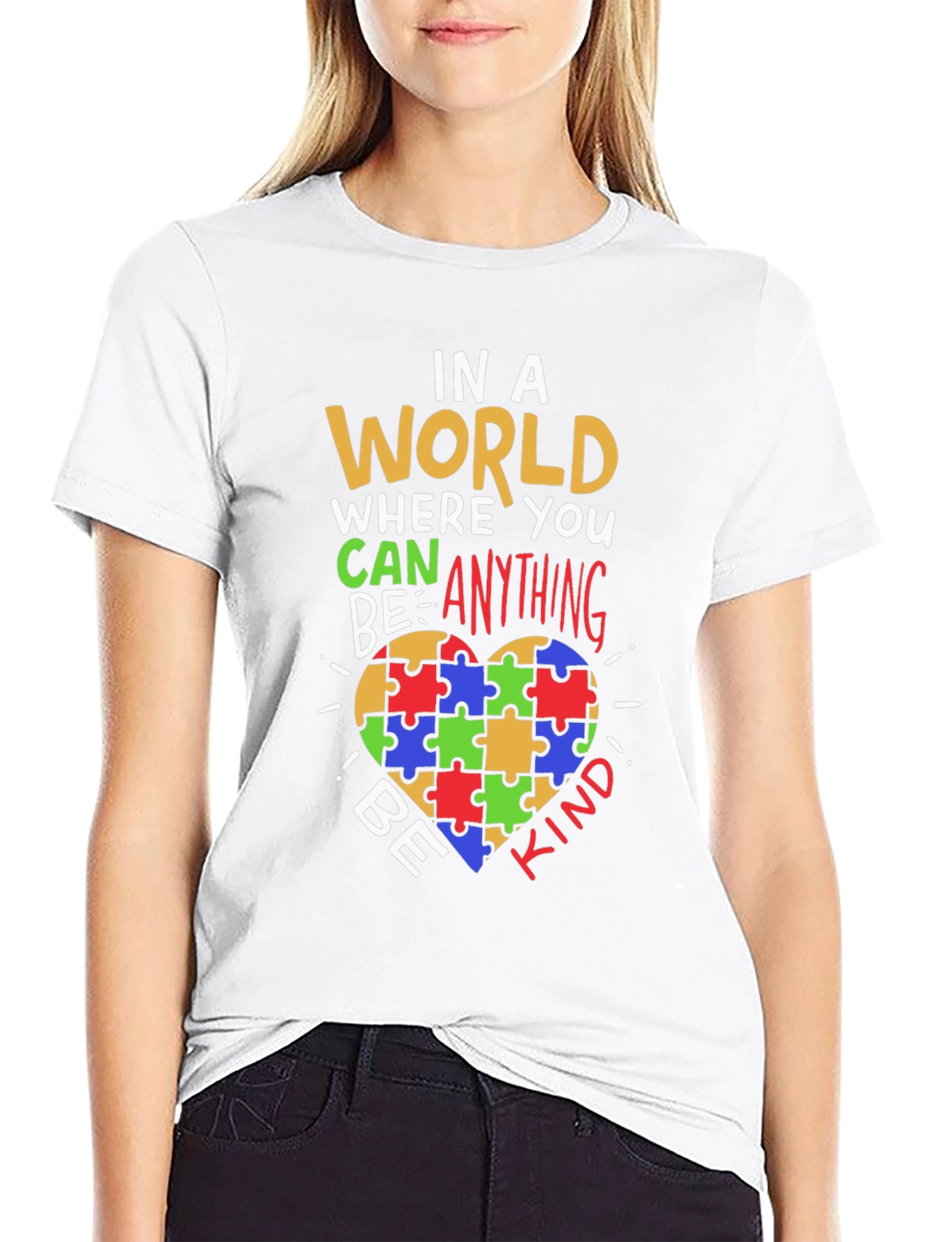 Black Be Kind Autism Awareness T-Shirt view 9