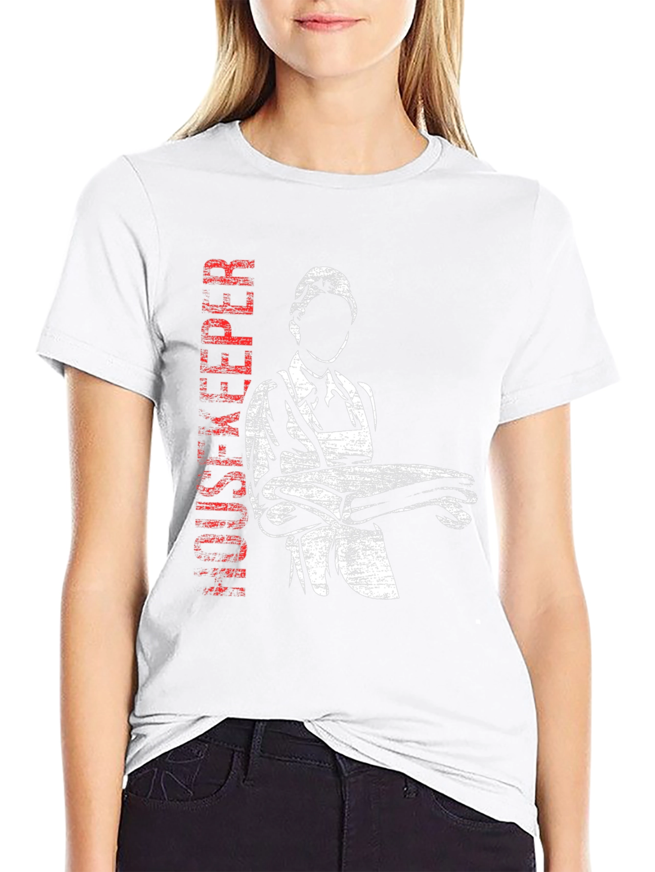 Black Housekeeper Graphic Tee - Classic Black T-Shirt view 9