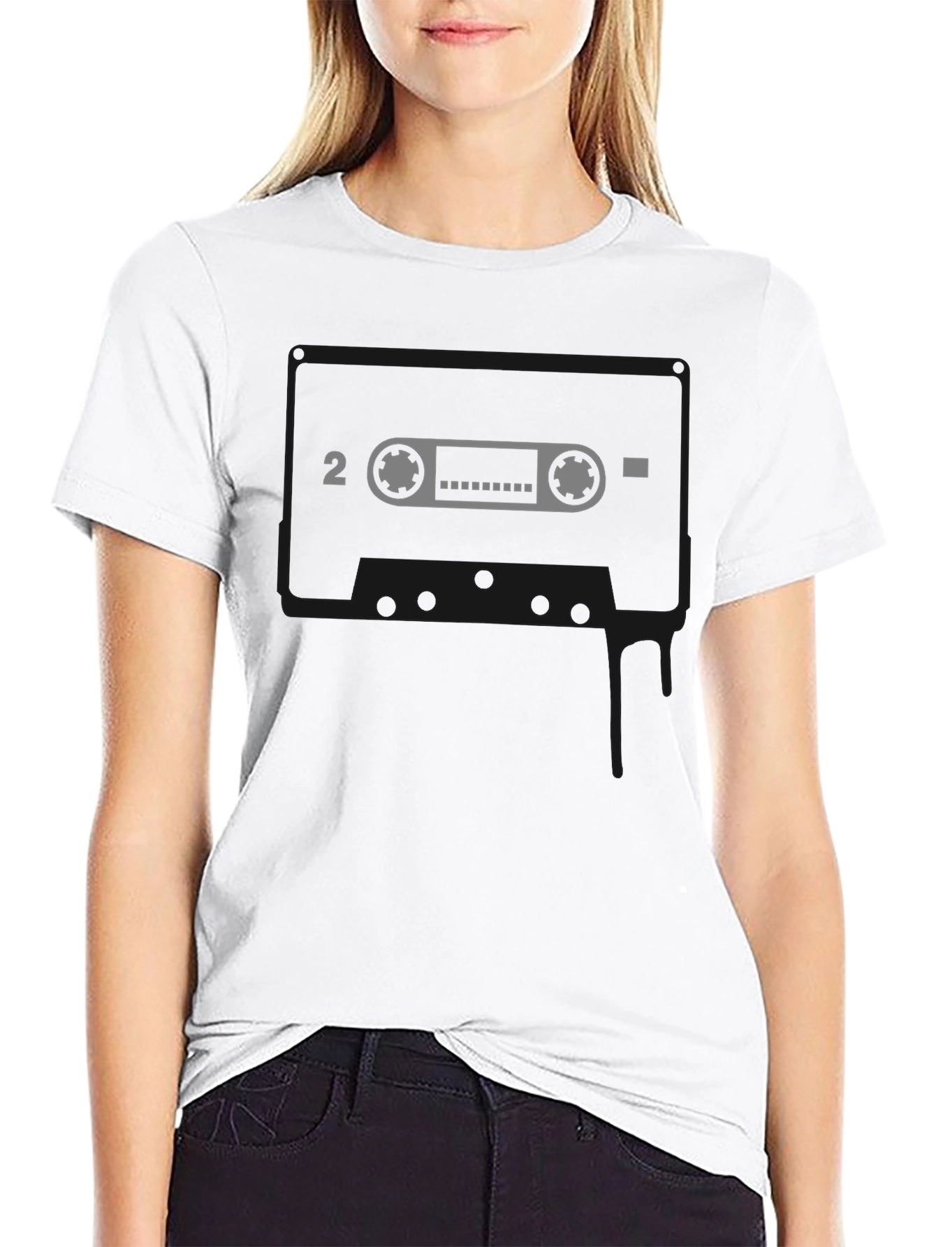 Black Retro Mixtape Graphic T-Shirt view 9