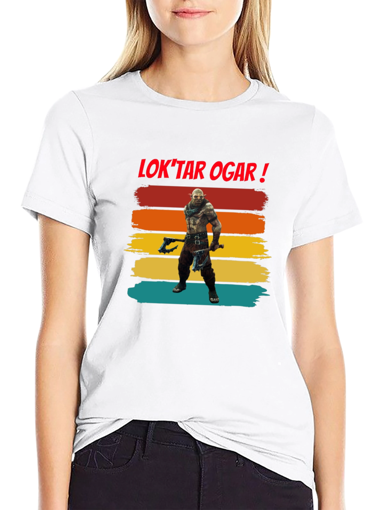 Black Lok'tar Ogar Orc T-Shirt view 9
