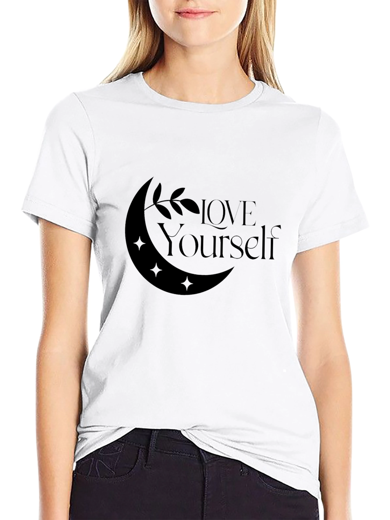 Black Love Yourself Black T-Shirt view 9
