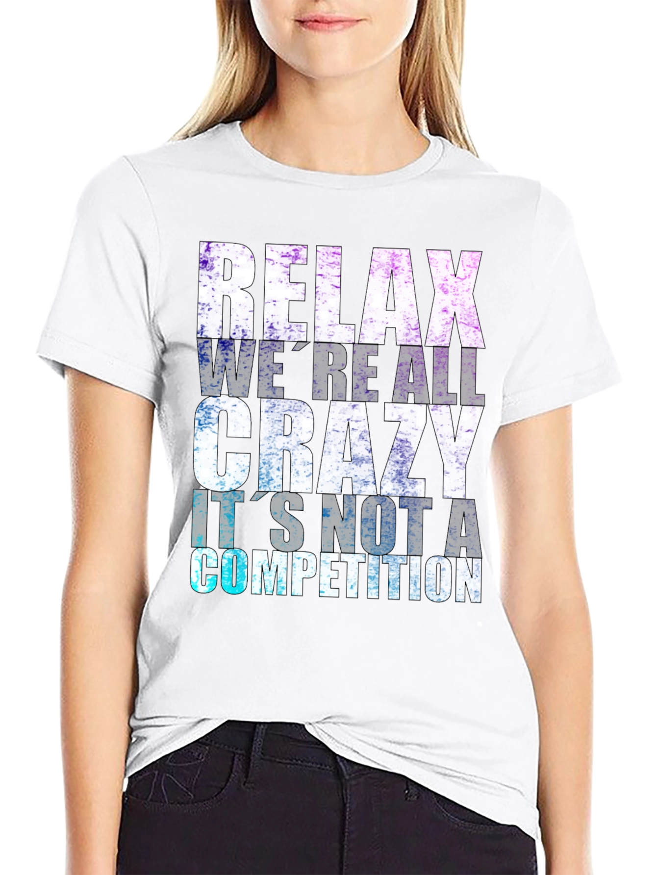 Black Relax, We're All Crazy Graphic T-Shirt view 9