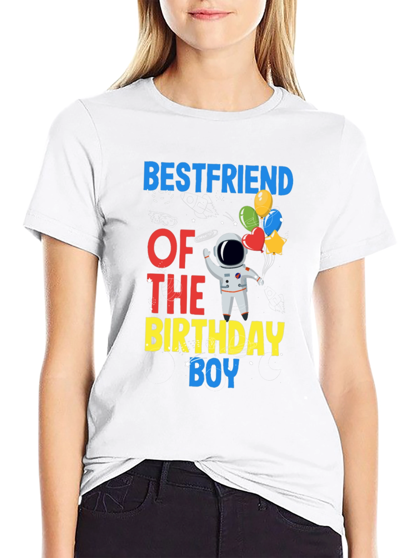 Black Bestfriend of the Birthday Boy T-Shirt view 9