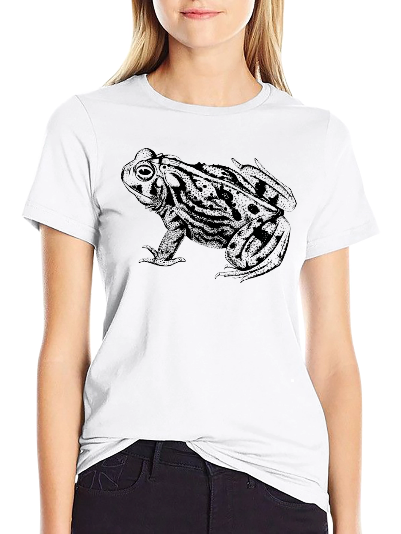 Black Black Frog Graphic T-Shirt - Men's Casual Tee view 9