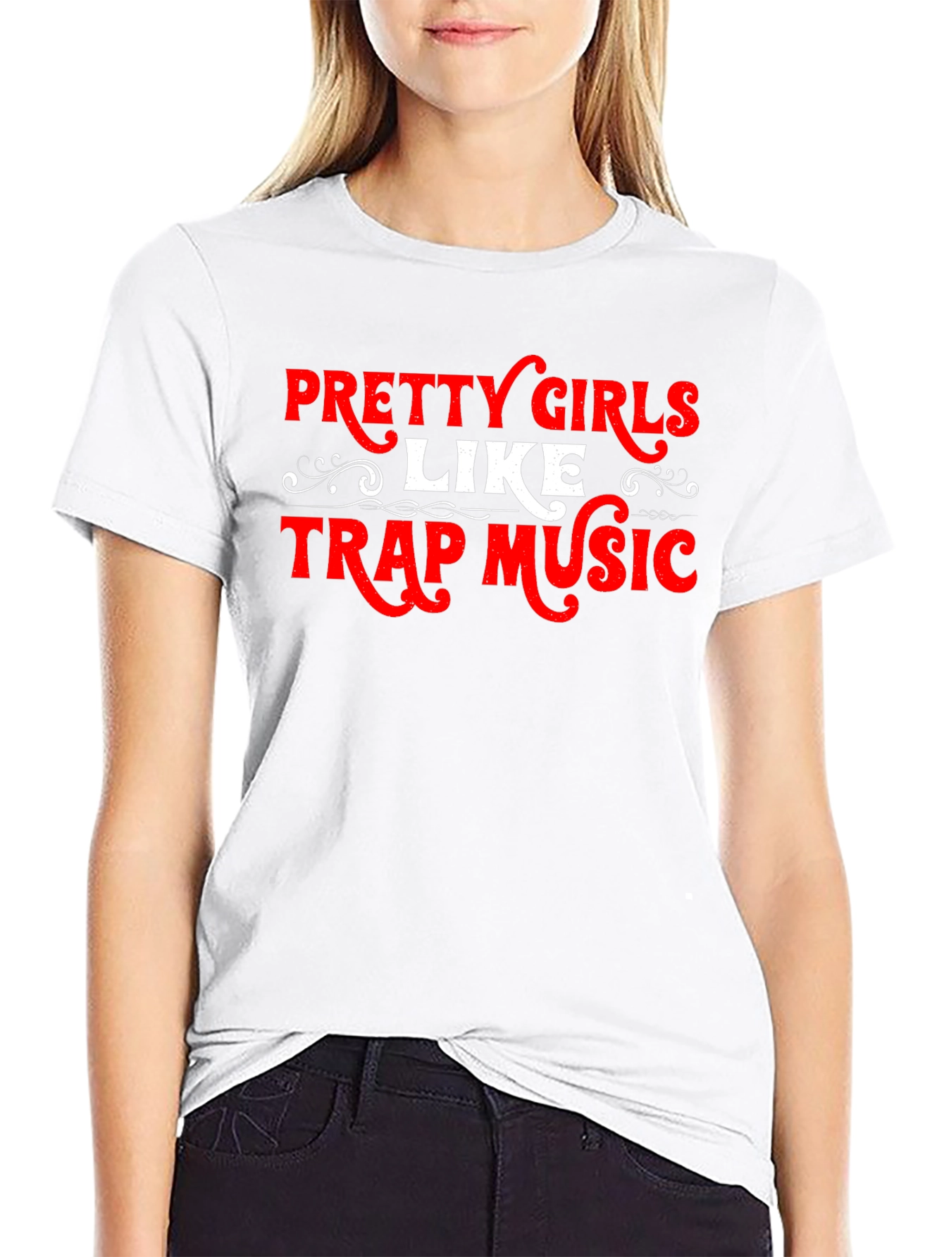 Black Pretty Girls Like Trap Music T-Shirt view 9