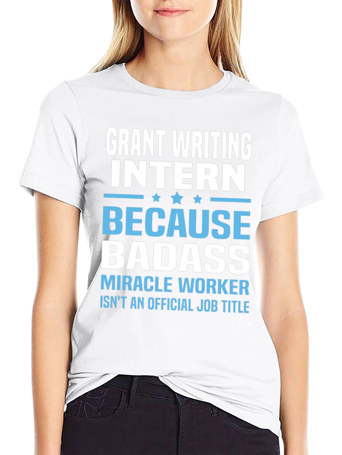 Black Grant Writing Intern Badass Black T-Shirt view 9