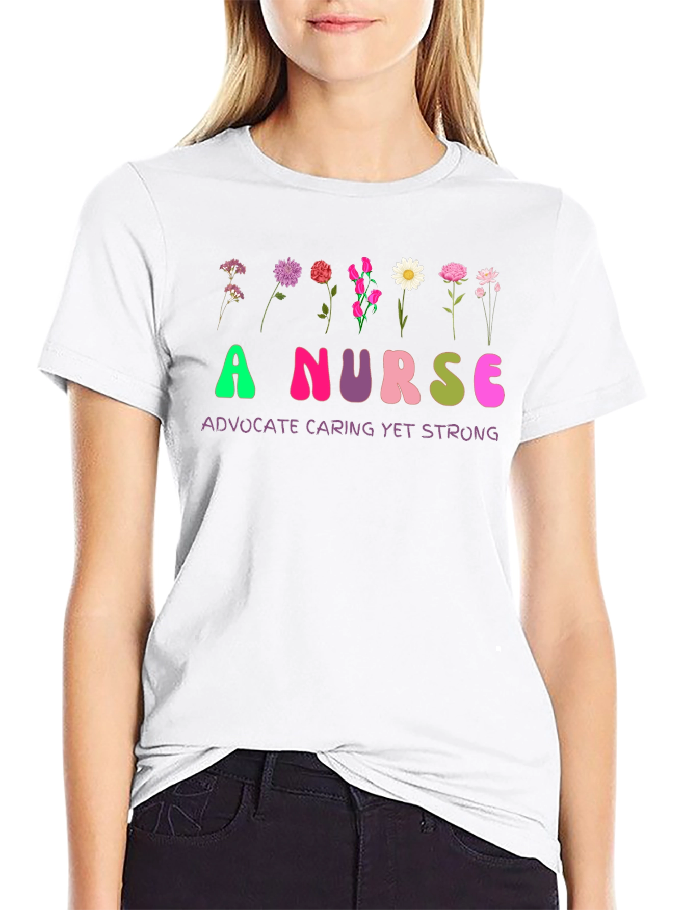 Black A Nurse Advocate Caring Yet Strong T-Shirt view 9